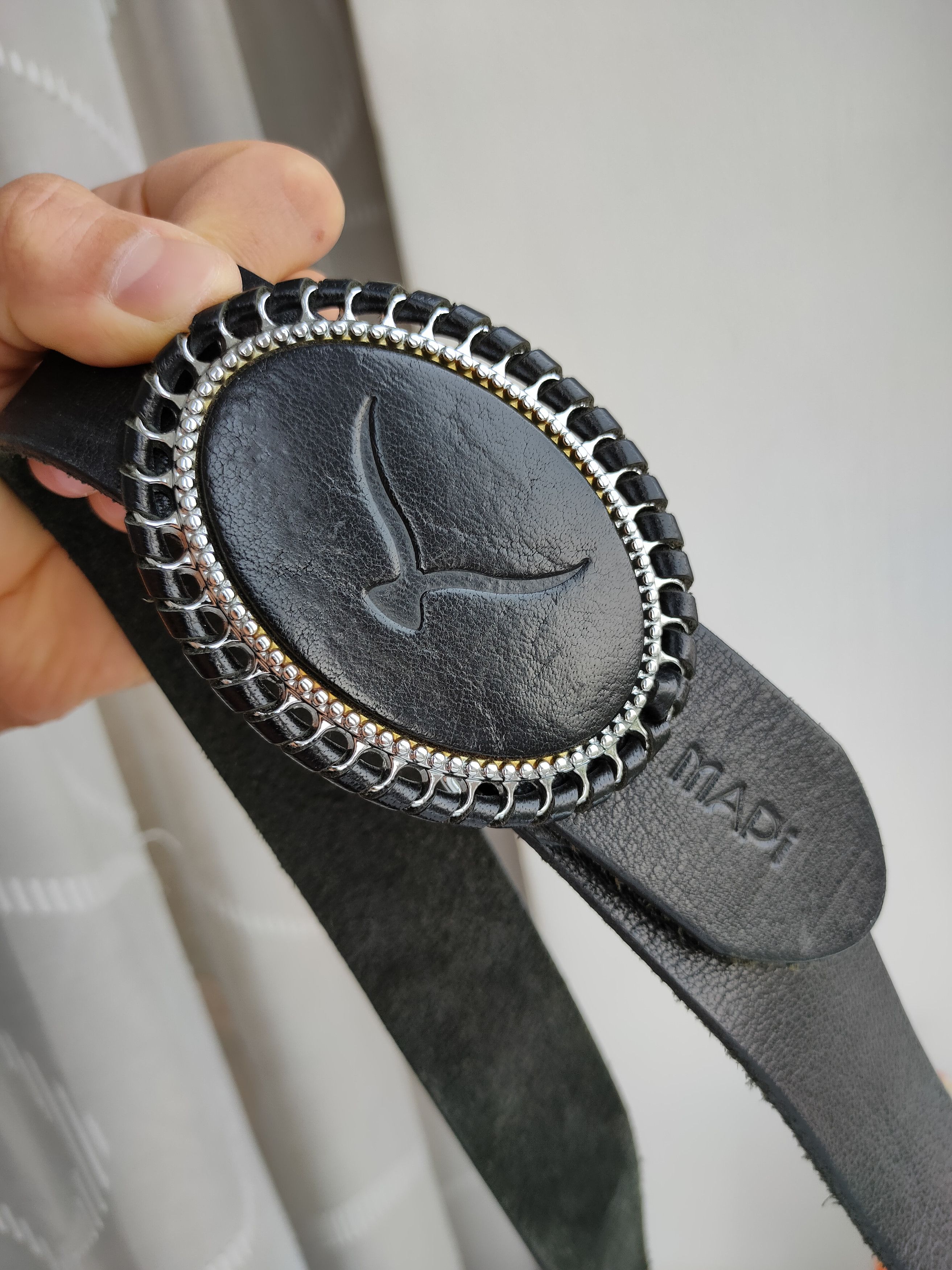 Buckle Black × Genuine Leather Mapi Leather Belt Buckle Mapi Unisex Size ONE SIZE - 1 Thumbnail