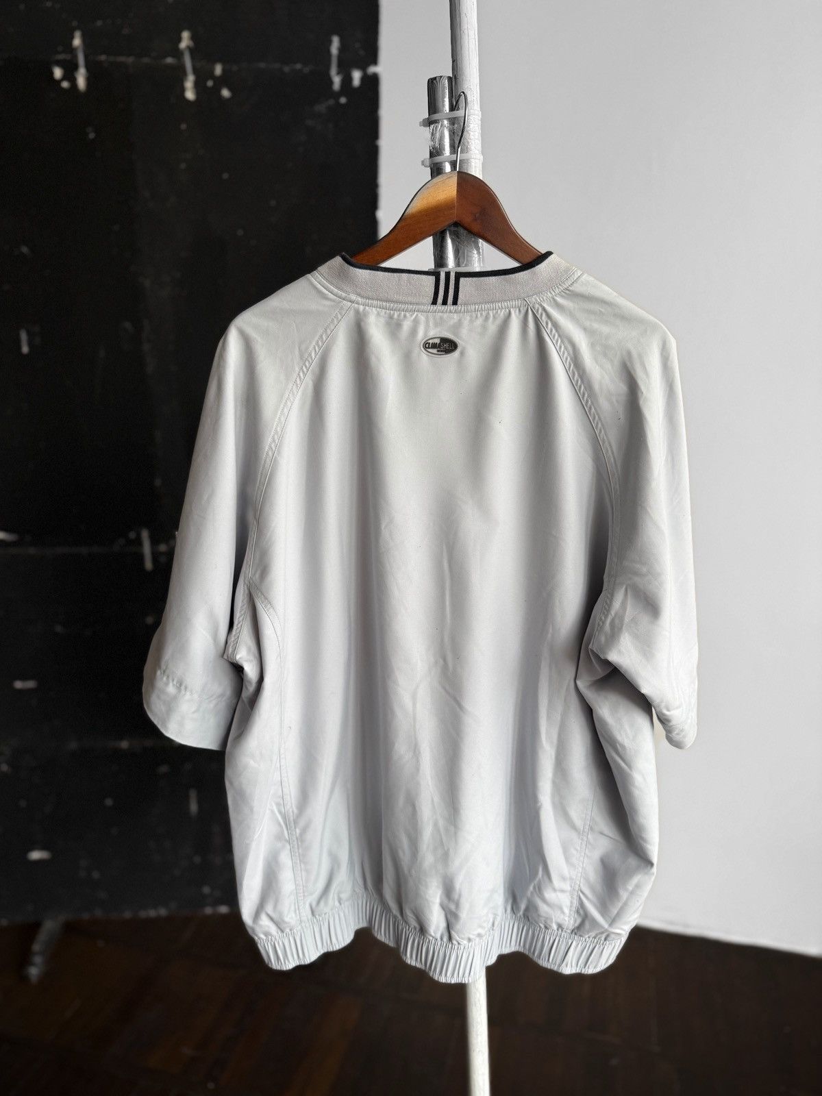 Adidas Vintage Mens Grey V-neck Jacket Zip-Off Sleeves