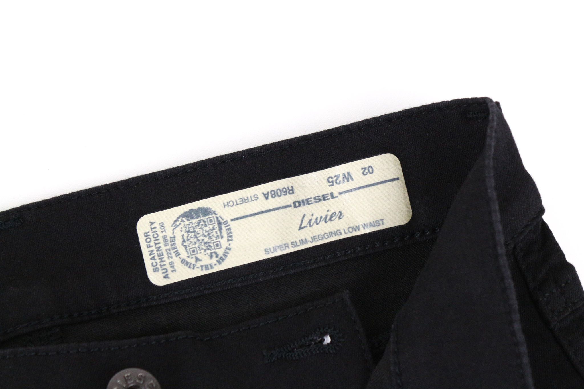 Diesel LIVIER R608A W25 Black Stretch Jegging Jeans 69897 Size 25" / US 0 / IT 36 - 5 Thumbnail
