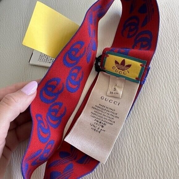 Gucci NWT Authentic Adidas X GUCCI GG Trefoil Print Stretch Headba Size ONE SIZE - 3 Thumbnail