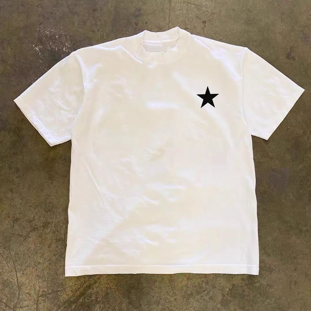 Vintage White washed retro star print t-shirt Size US M / EU 48-50 / 2 - 2 Thumbnail