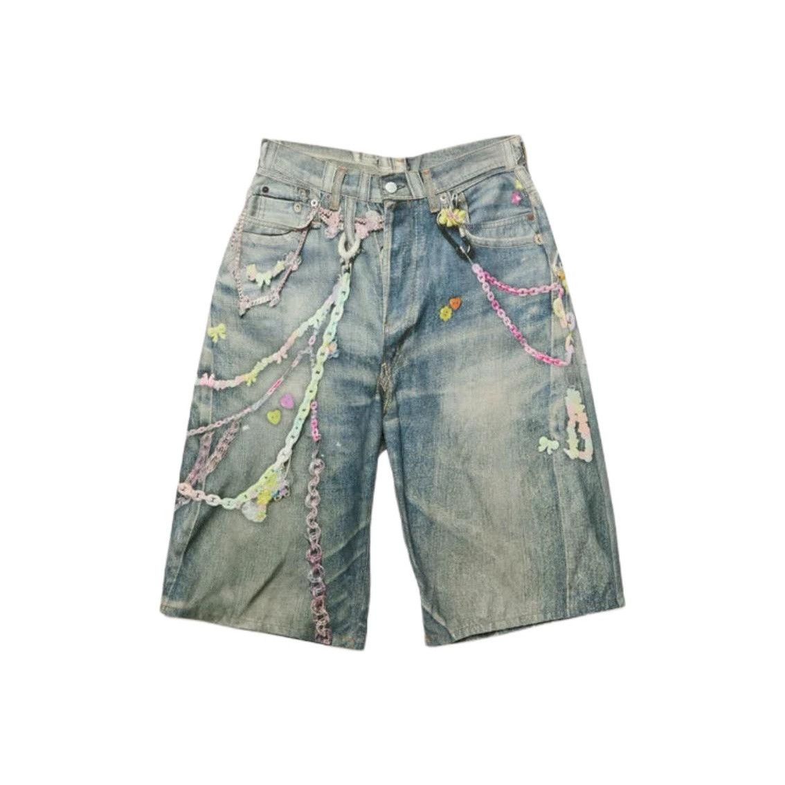 Acne Studios Acne Studios Embellished Denim Shorts Size 26 Size US 26 / EU 42 - 1 Thumbnail