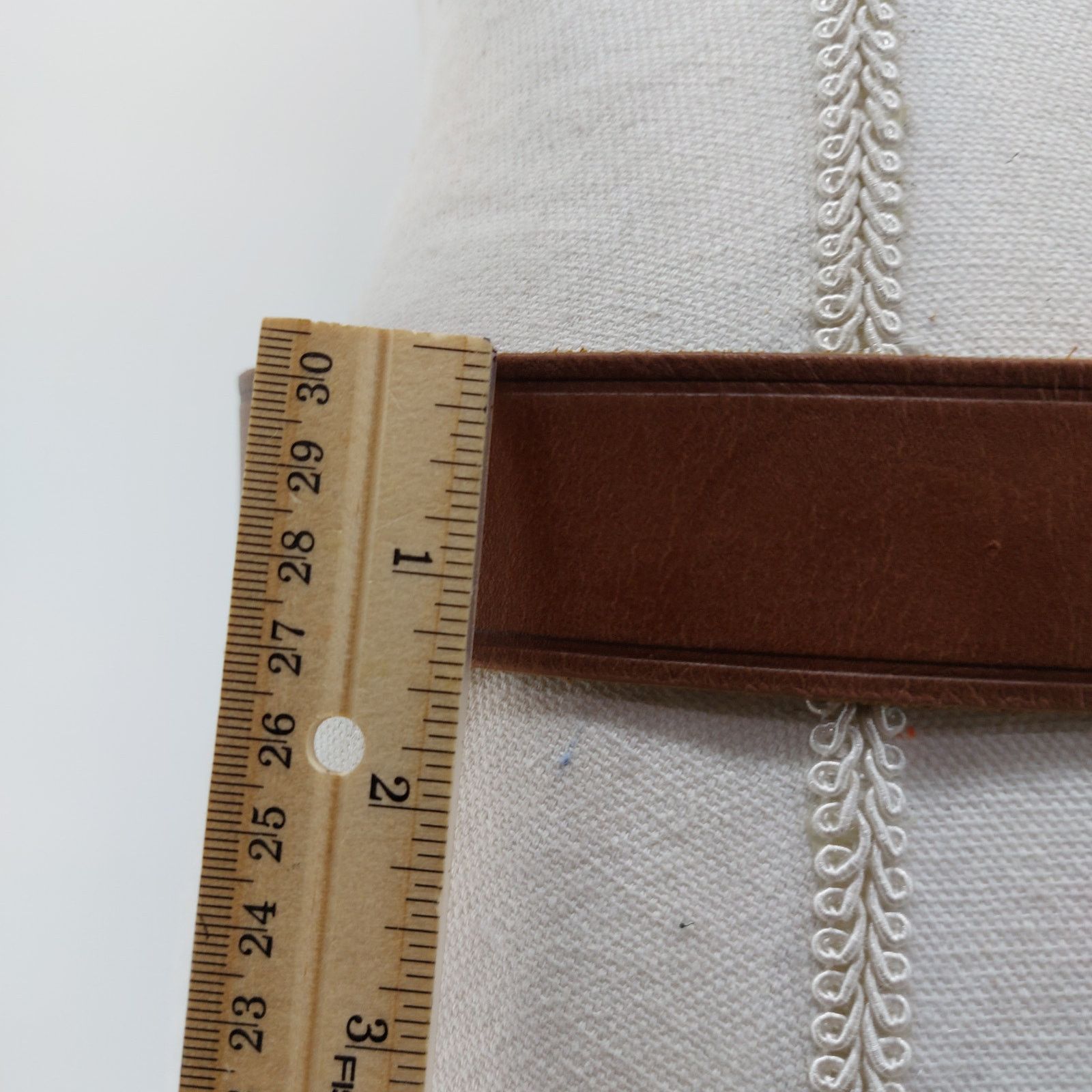 Wrangler Wrangler Mens Brown Leather Belt Sz 34 Silver 1 Prong Buckle Size 34 - 7 Thumbnail