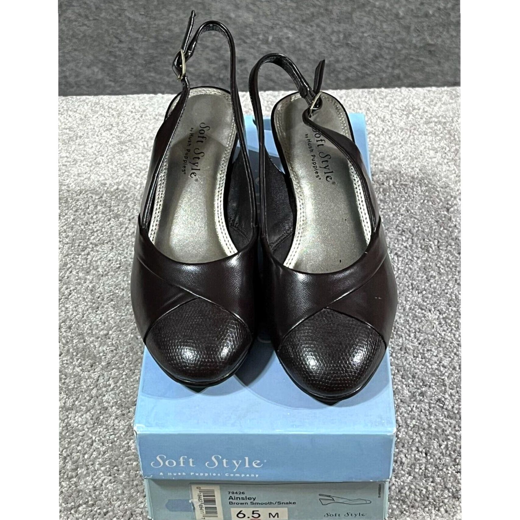 Hush Puppies Hush Puppies Vintage 90s Y2K Chunky Block Heels Slingback Buckle Women's Sz 6.5 M Brown Shoes Size US 5 / IT 35 - 7 Thumbnail