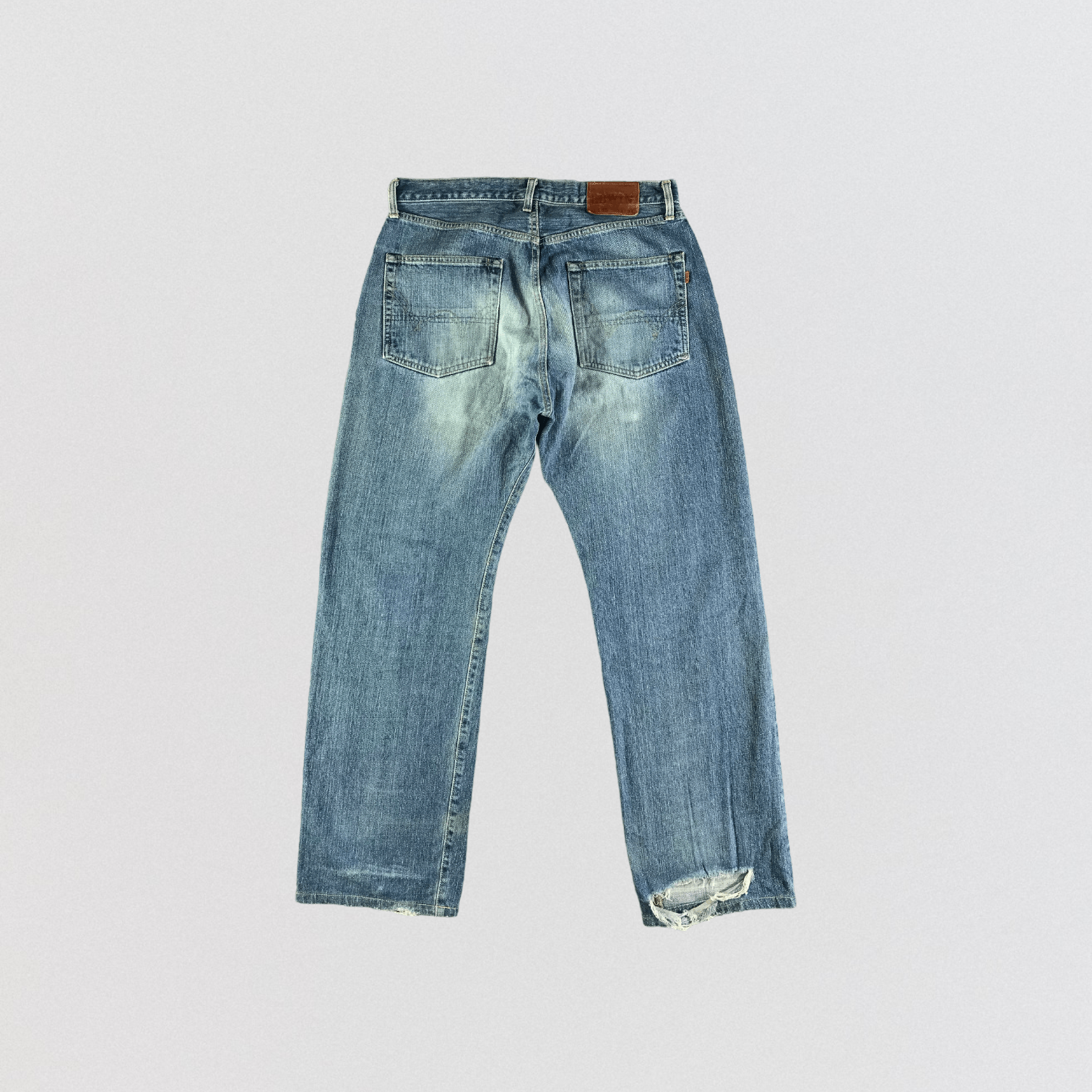 Edwin Vintage Blue Wash Edwin 505 Selvedge Jeans-JM3532 Size US 35 - 2 Thumbnail