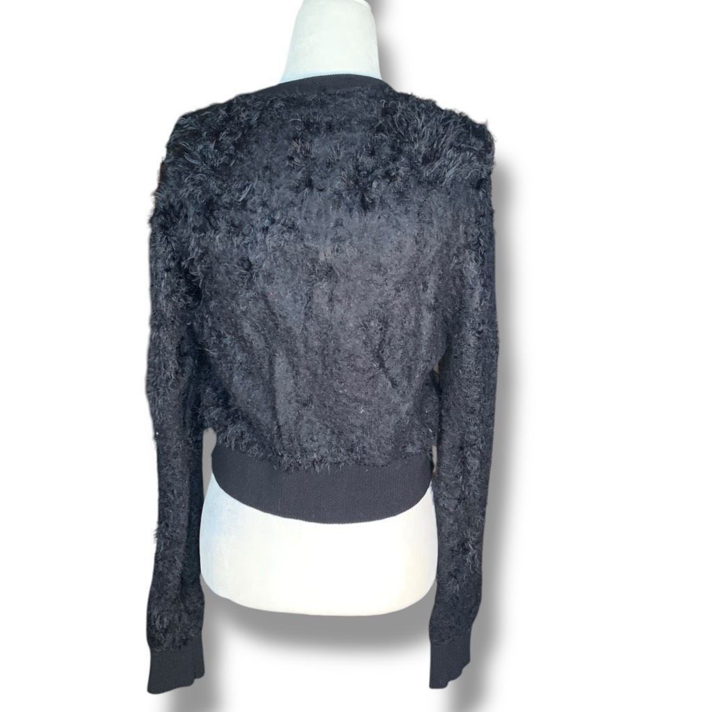 Opening Ceremony Esprit x Opening Ceremony Sweater Black Fuzzy Logo Cropped C Size S / US 4 / IT 40 - 4 Thumbnail