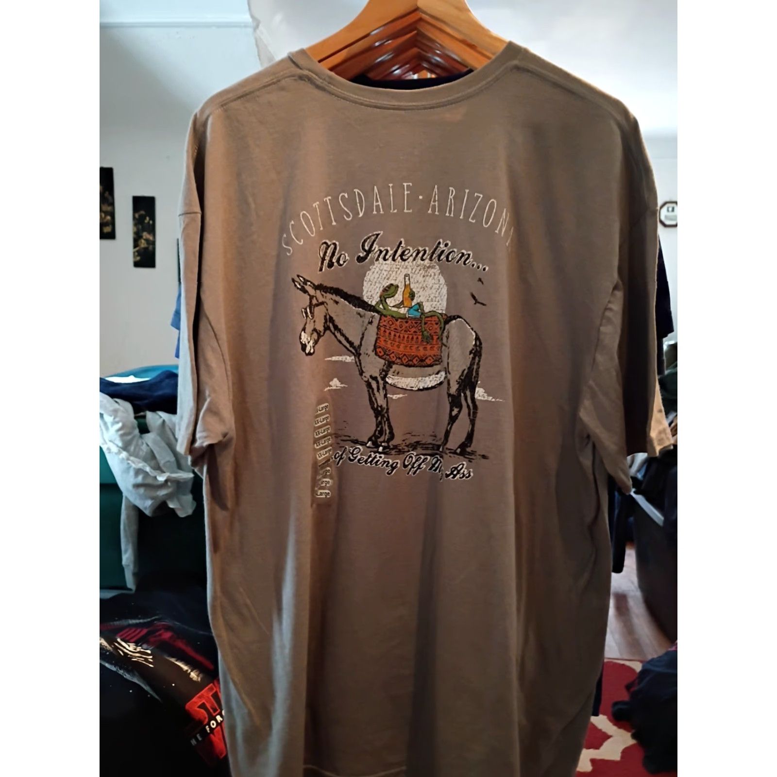 Vintage NWT The Duck Company T-Shirt Funny Scottsdale Arizona Get Off My Ass 2XL Green Mens Size US XXL / EU 58 / 5 - 4 Thumbnail