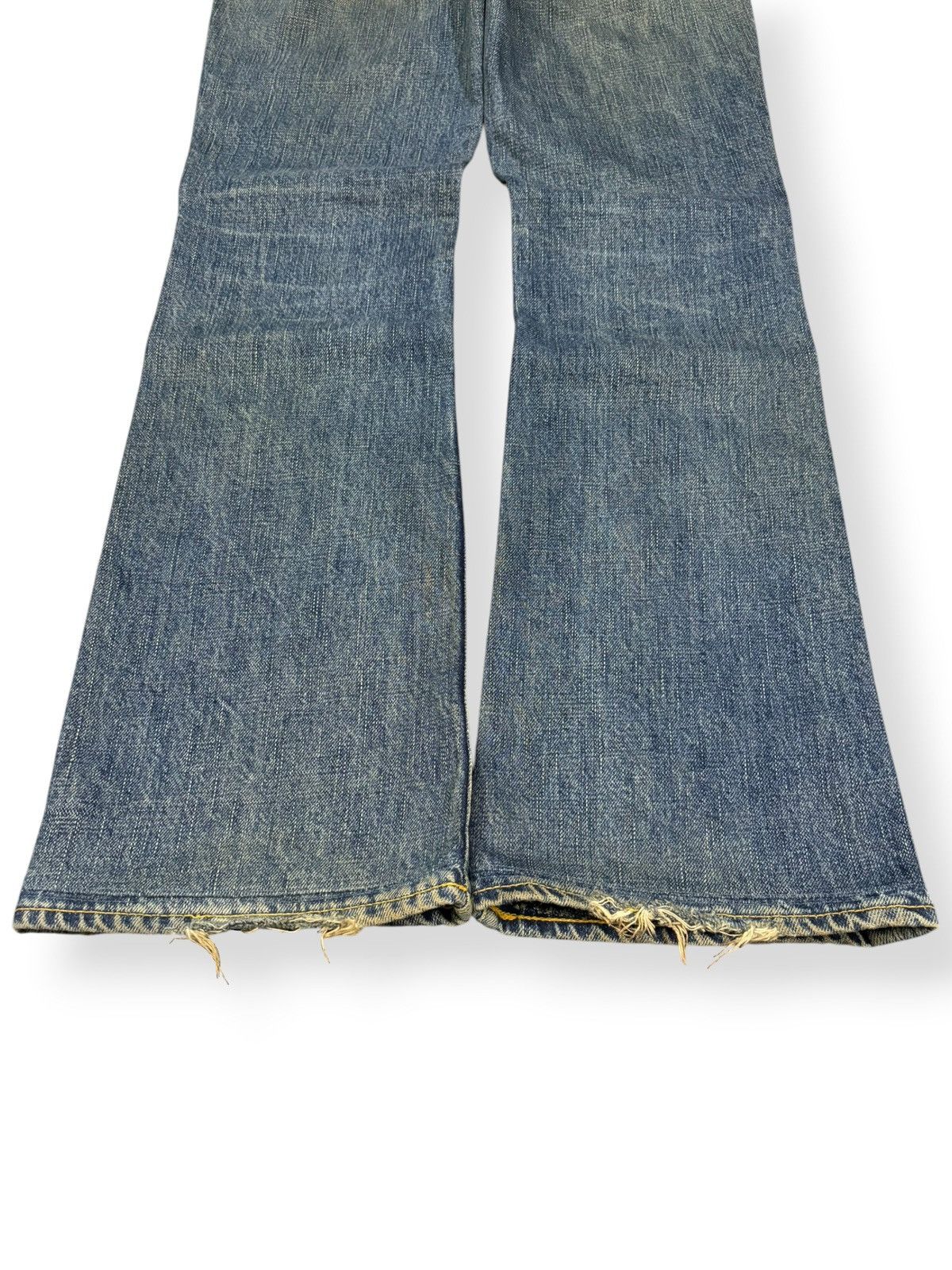 Vintage Vintage Y2K Blue Cult Midrise Flare Leg Mud Wash Jeans Size 28" / US 6 / IT 42 - 12 Thumbnail