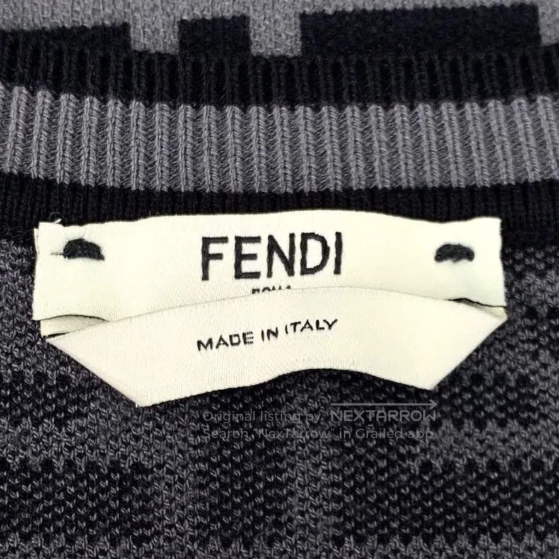 Fendi Fendi Logo Print Crewneck Knit Sweater. Size US XS / EU 42 / 0 - 5 Thumbnail