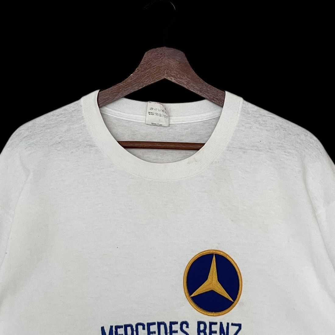 Mercedes-Benz Vintage Brand Mercedes Benz Big Logo T-shirt 1990s Size US L / EU 52-54 / 3 - 7 Thumbnail