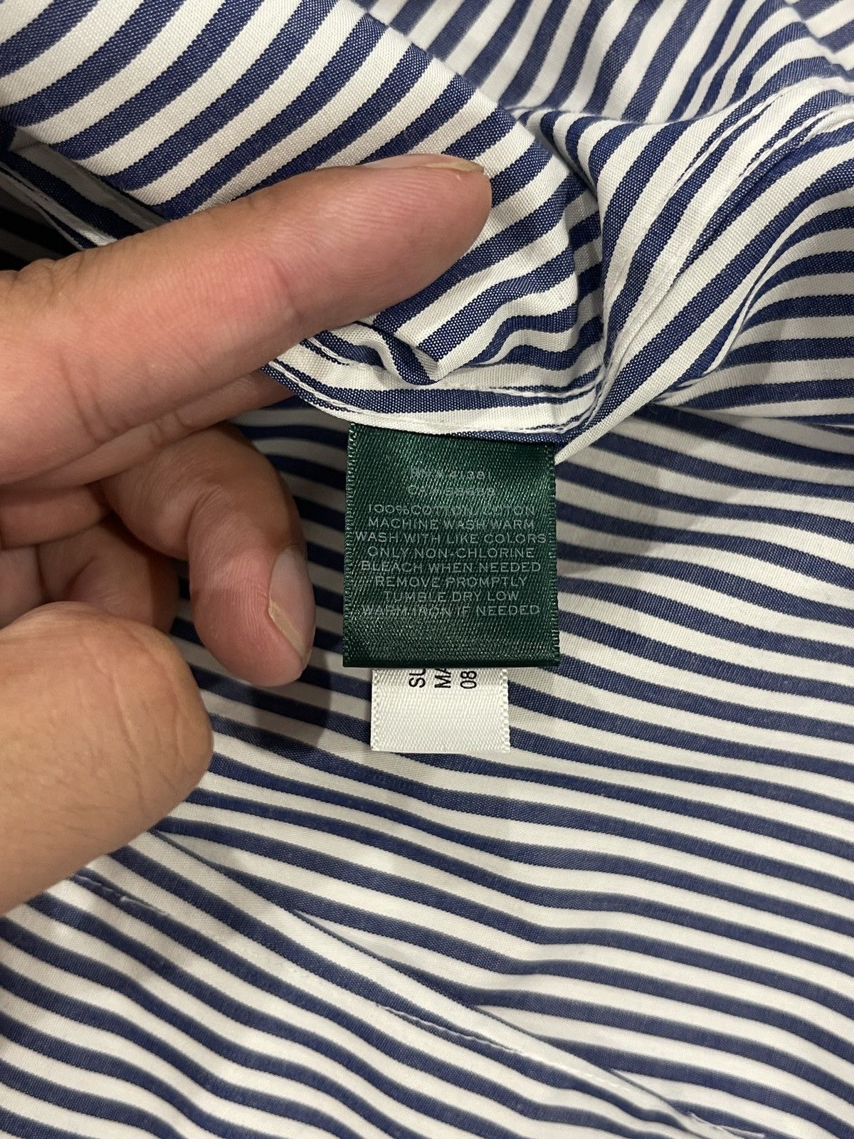 Lauren Ralph Lauren × Polo Ralph Lauren × Ralph Lauren Lauren Ralph Lauren Blue Striped Blouse/Button up - Women’s Size XL / US 12-14 / IT 48-50 - 4 Thumbnail