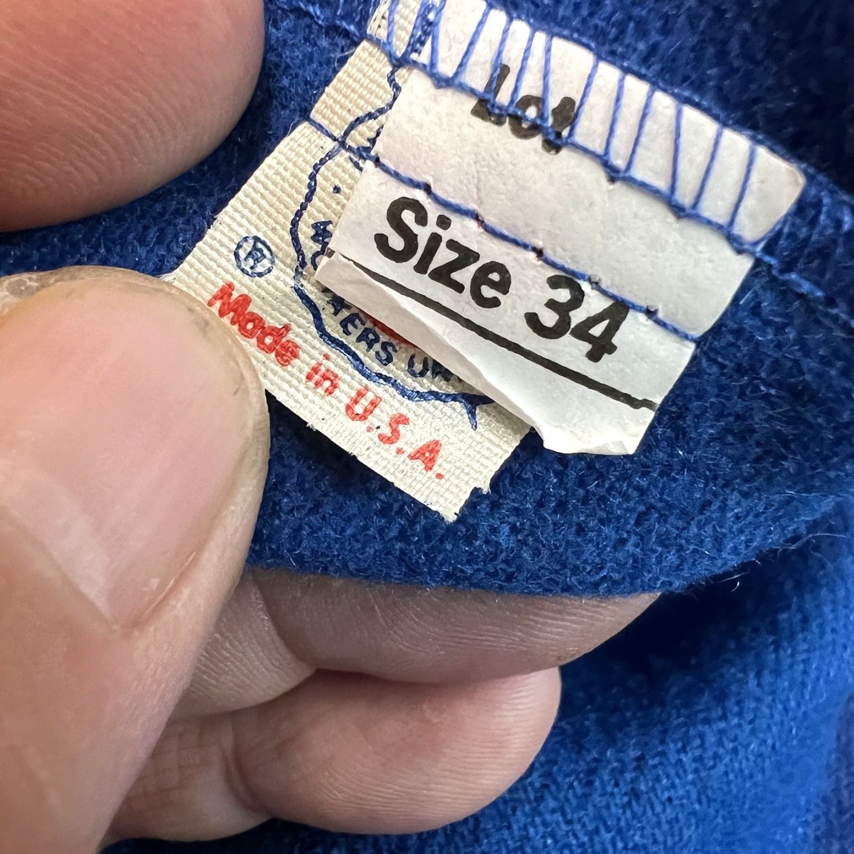 Vintage VINTAGE Valarie Wool Blend Pleated Straight Line Skirt Women's SZ 34 38" Blue Red Knee Length 80s Vintage Style Pencil/Skirt Women Menus? Size 25" / US 0 / IT 36 - 7 Thumbnail