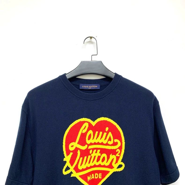Louis Vuitton Louis Vuitton Dark Blue Love Design Short Sleeve 2501-Nexta Size US XXL / EU 58 / 5 - 5 Thumbnail