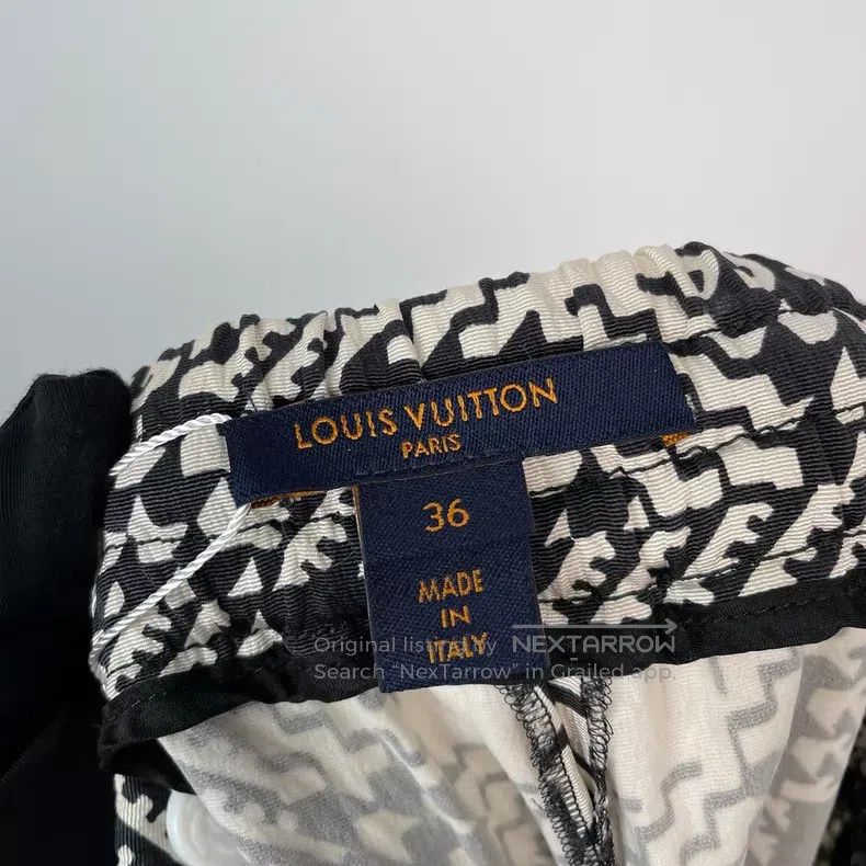 Louis Vuitton Louis Vuitton Black and white houndstooth drawstring slack Size US 36 / EU 52 - 6 Thumbnail