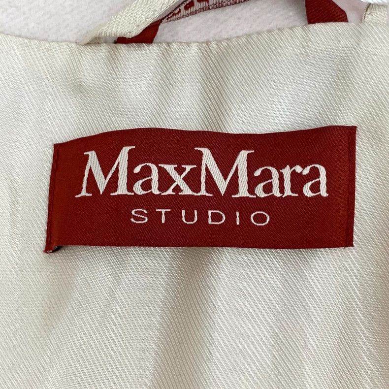 Max Mara Max Mara Off-white belted wool coat Size XS / US 0-2 / IT 36-38 - 6 Thumbnail