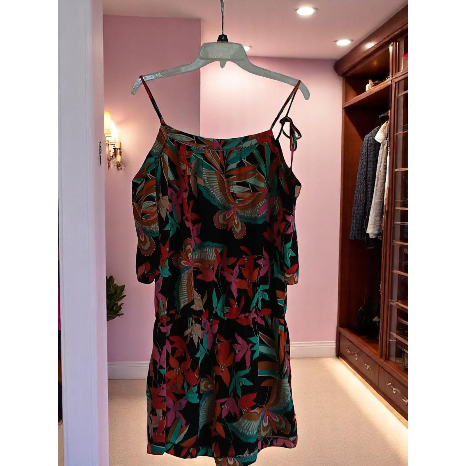 Trina Turk Trina Turk Women's Affable Papillion Palm Print Romper M Size 30" / US 8 / IT 44 - 6 Thumbnail