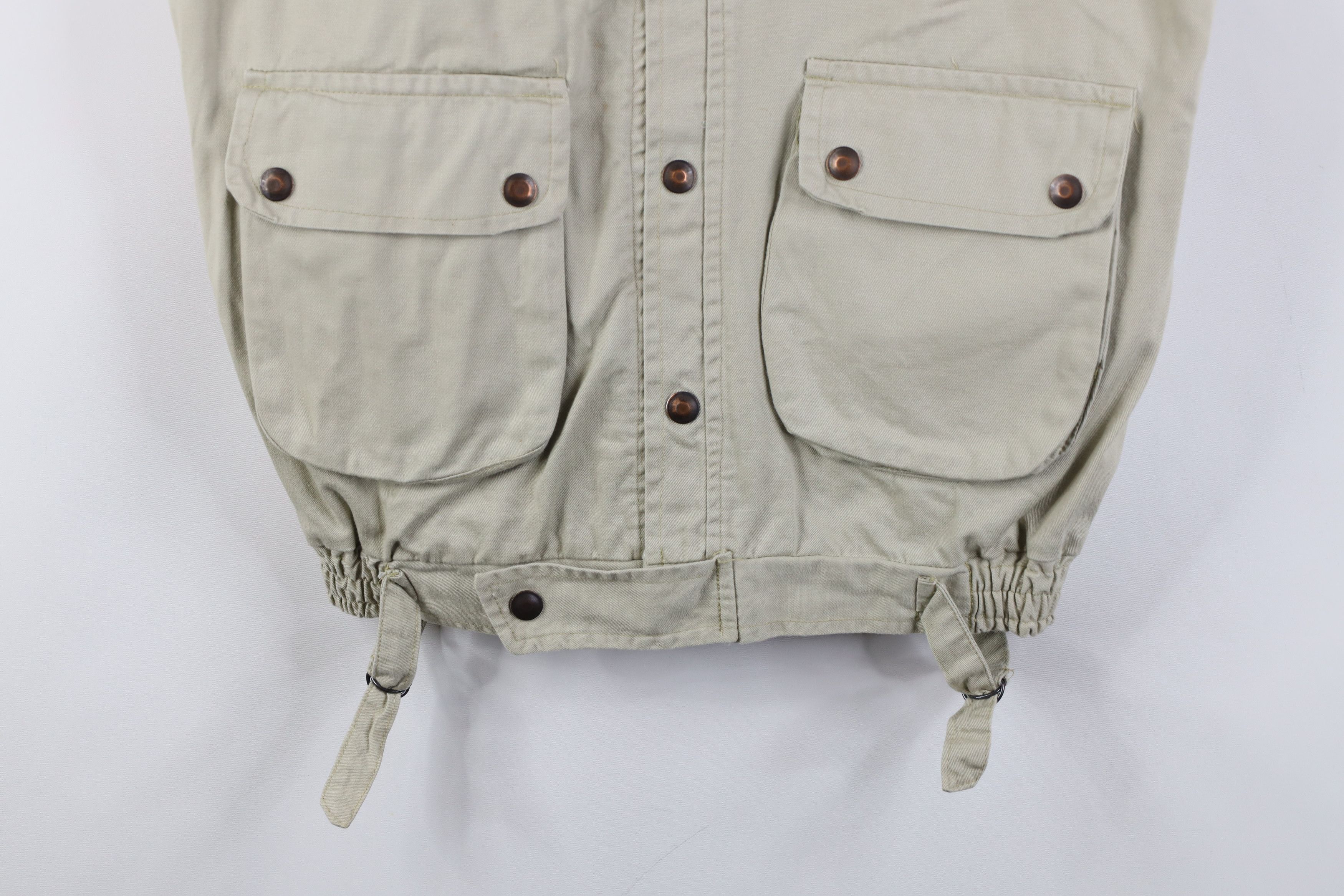 Vintage Vtg 70s 80s Streetwear Side Buckle Canvas Vest Jacket Size L / US 10 / IT 46 - 3 Thumbnail