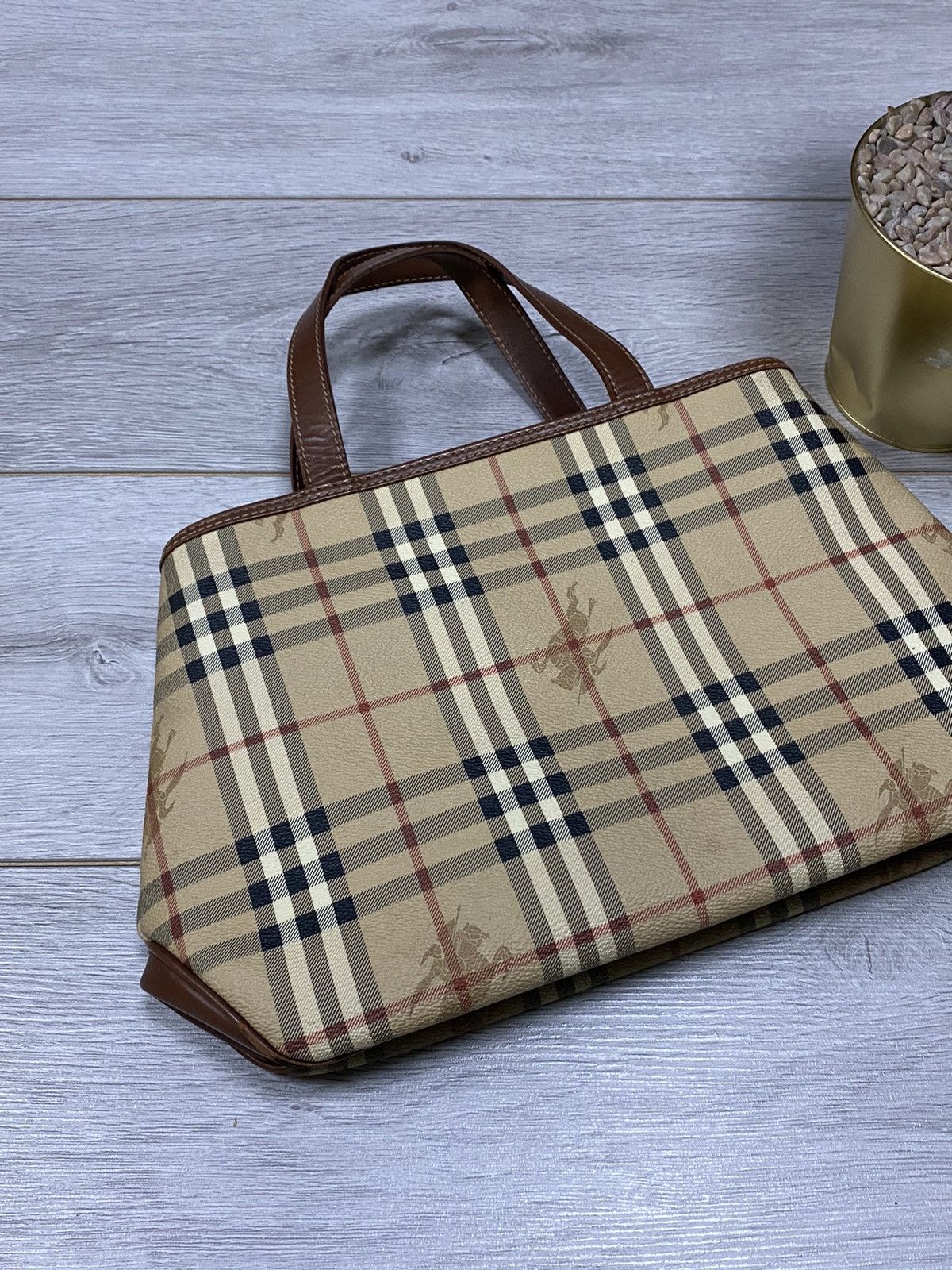 Burberry Burberry vintage nova check leather canvas bag Size ONE SIZE - 2 Thumbnail