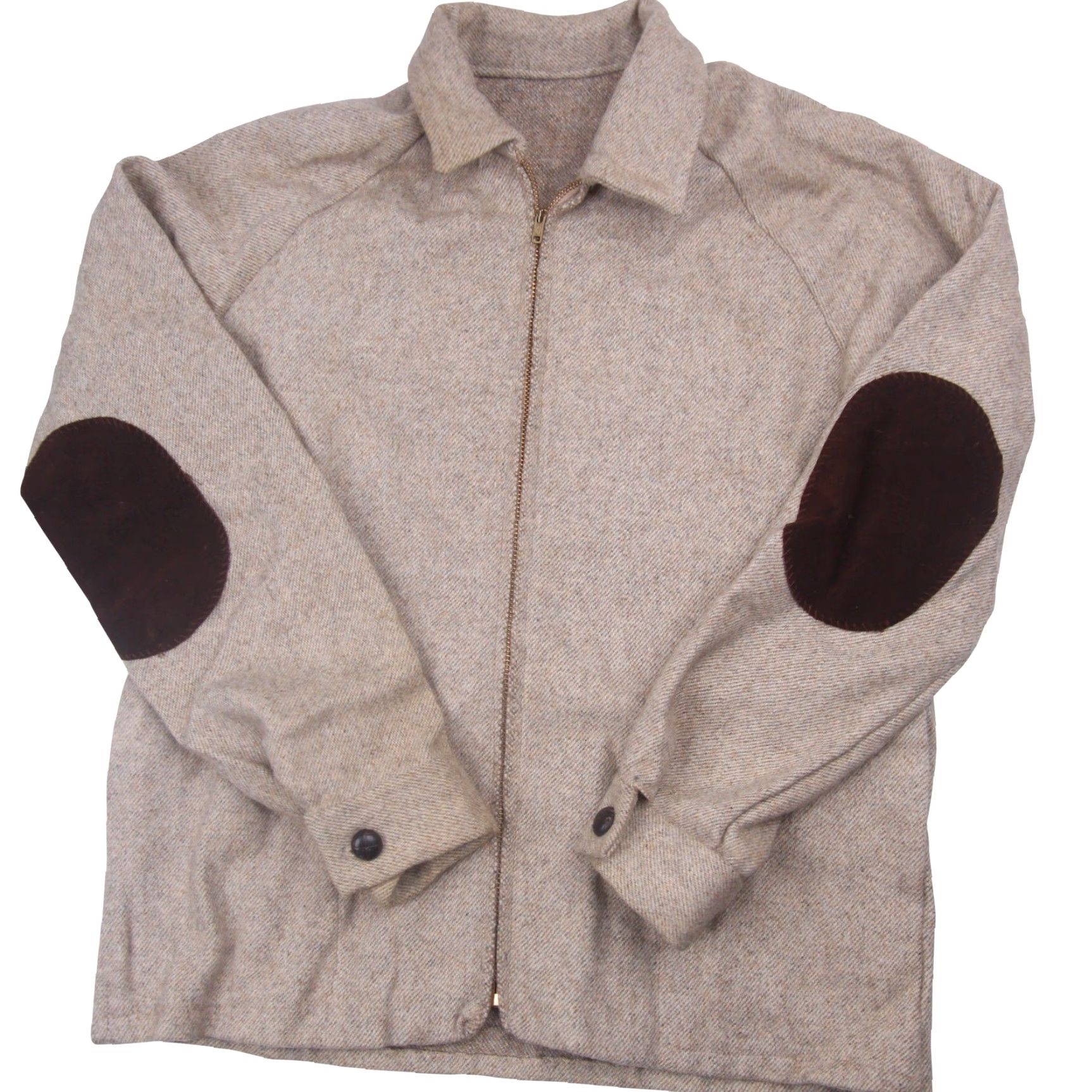 Vintage VINTAGE Brandless Mens Shirt Jacket Wool Gray M 21"x26" Talon Zipper Mens Size US M / EU 48-50 / 2 - 2 Thumbnail