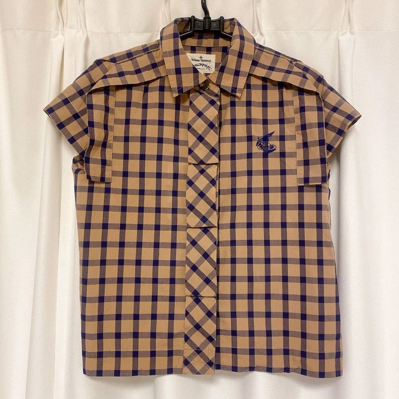 Vivienne Westwood Vivienne Westwood Yellow and blue checkered shirt Size XS / US 0-2 / IT 36-38 - 1 Thumbnail