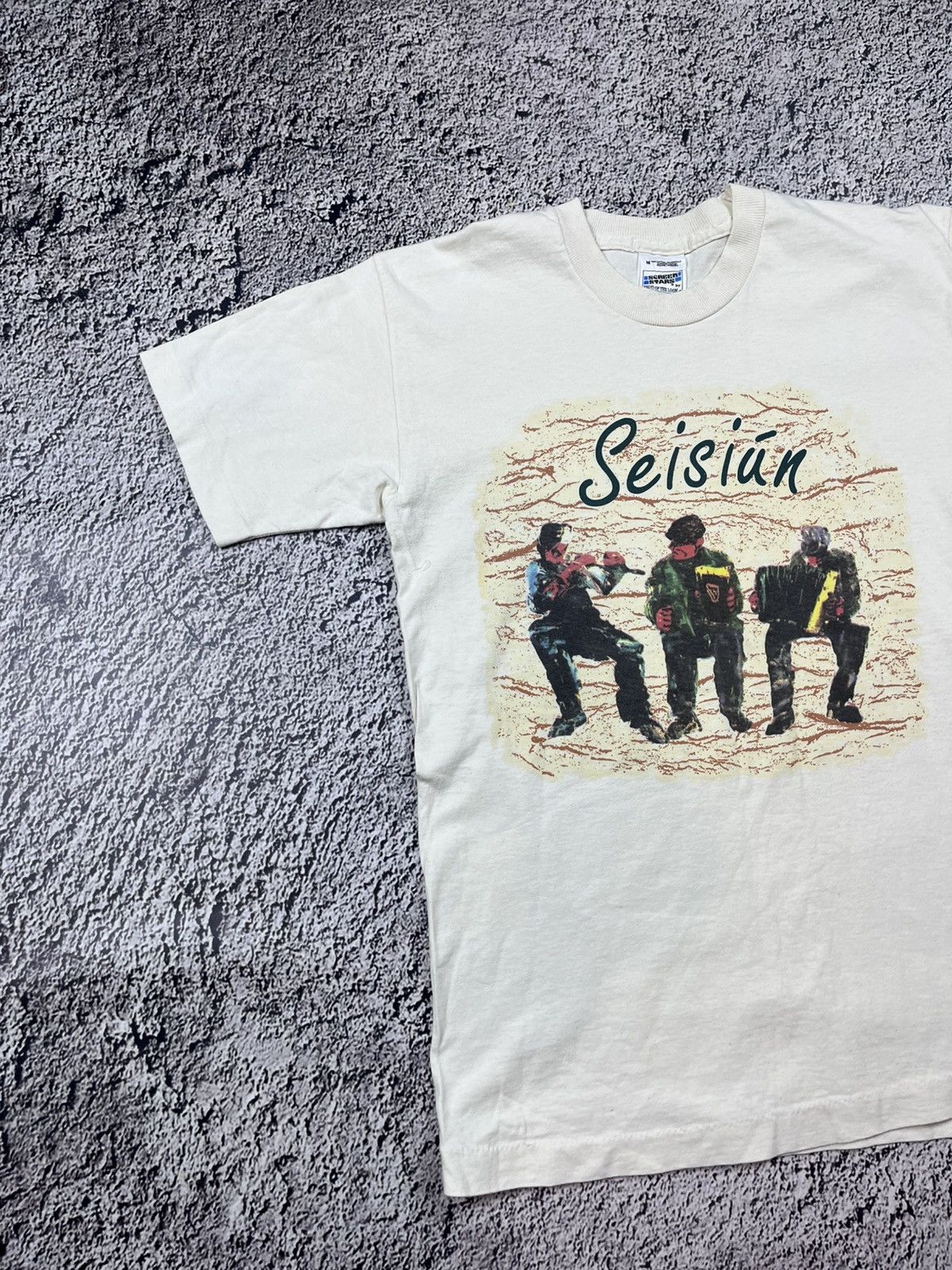 Vintage Vintage 90s Na Connery’s Screen Starts One stitch logo tee Size US M / EU 48-50 / 2 - 2 Thumbnail