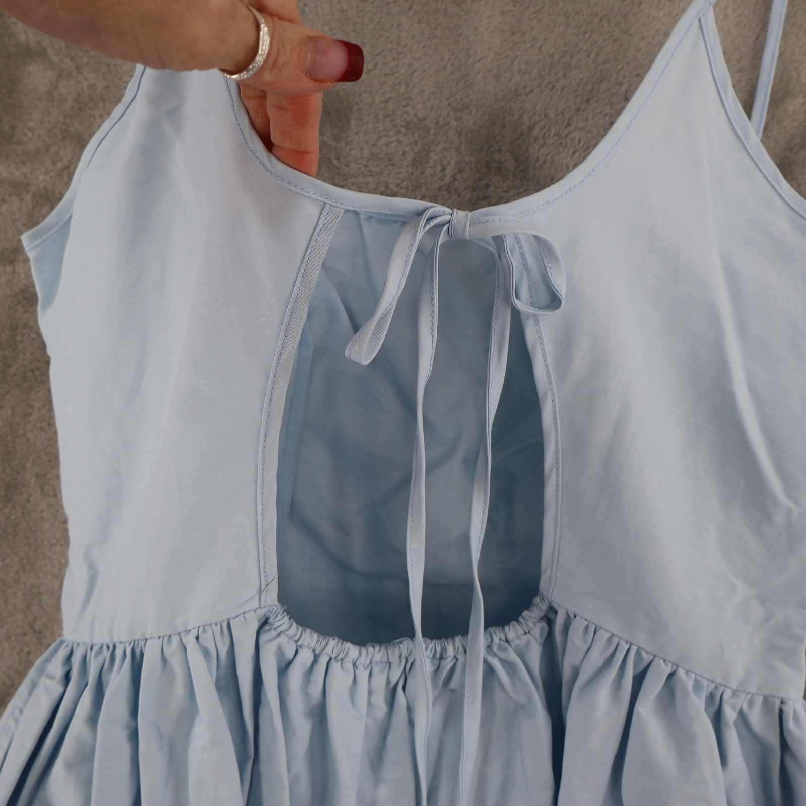 Ciao Lucia Ciao Lucia Neroni Mini Dress Womens S Ice Blue Bow Coquette Size M / US 6-8 / IT 42-44 - 10 Thumbnail