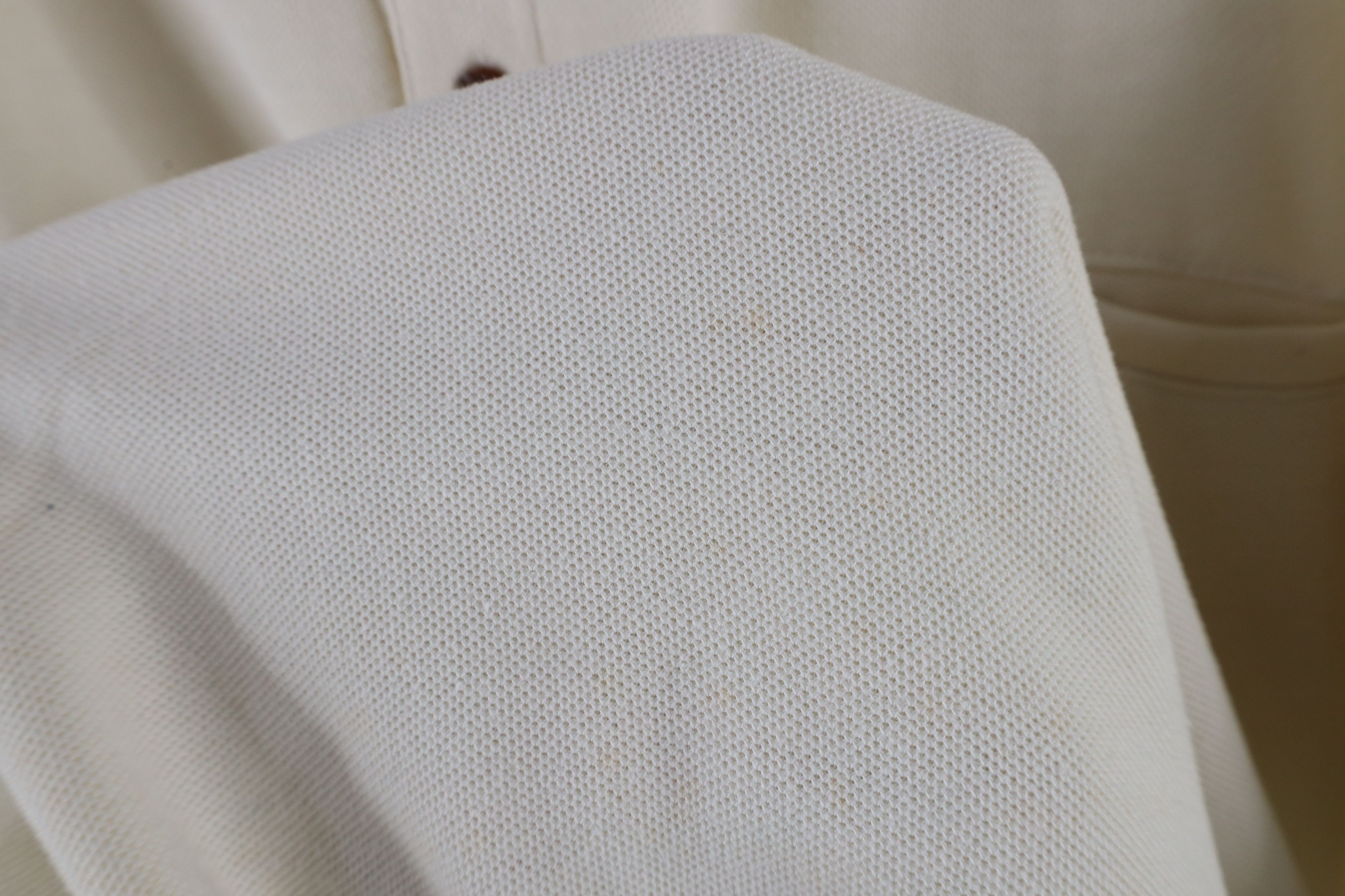Vintage Vintage 90s Streetwear Pique Cotton Pullover Polo Cream Size US XXL / EU 58 / 5 - 6 Thumbnail