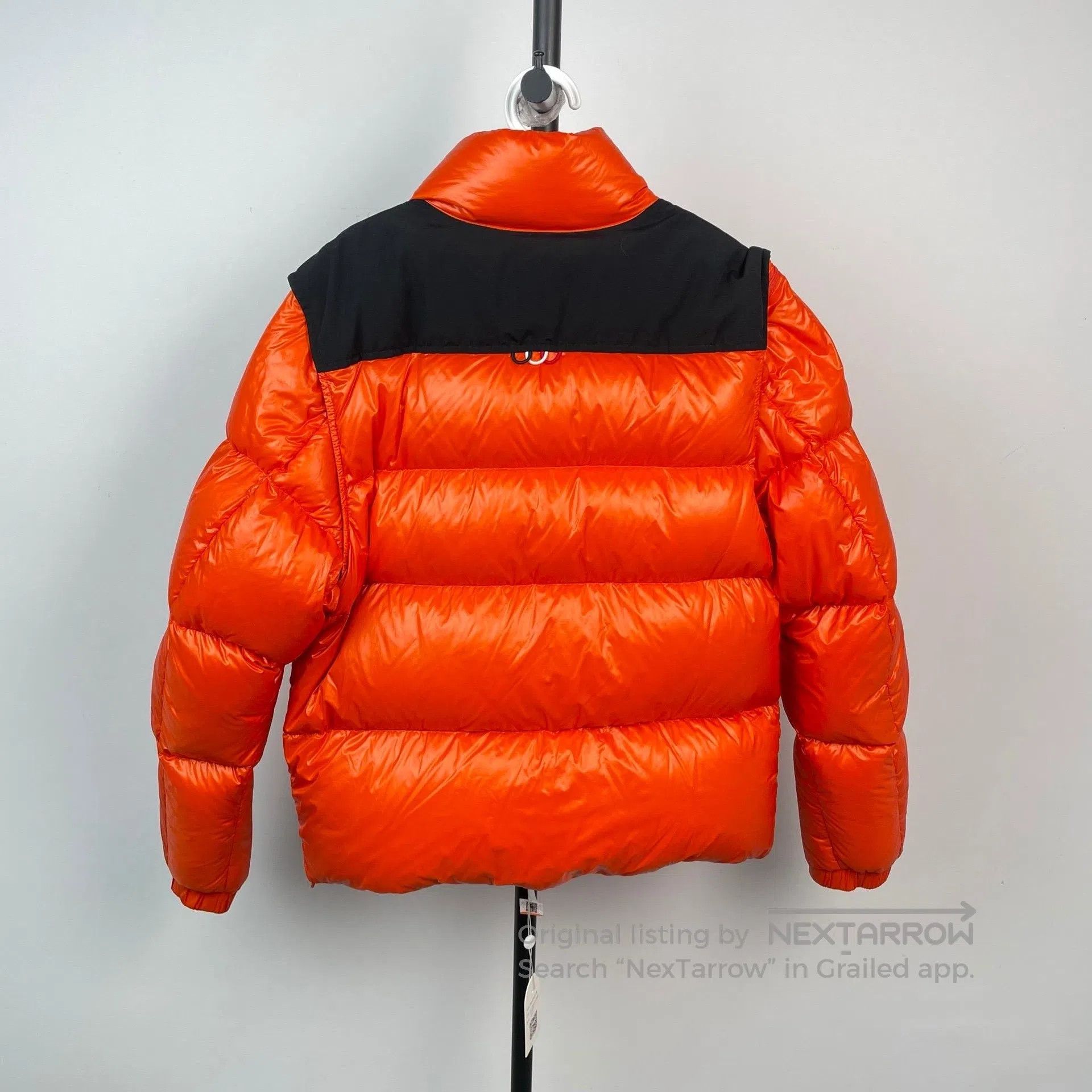 Moncler Moncler Orange Patchwork Chest Logo Two-Way Vest Down Jack Size US M / EU 48-50 / 2 - 2 Thumbnail