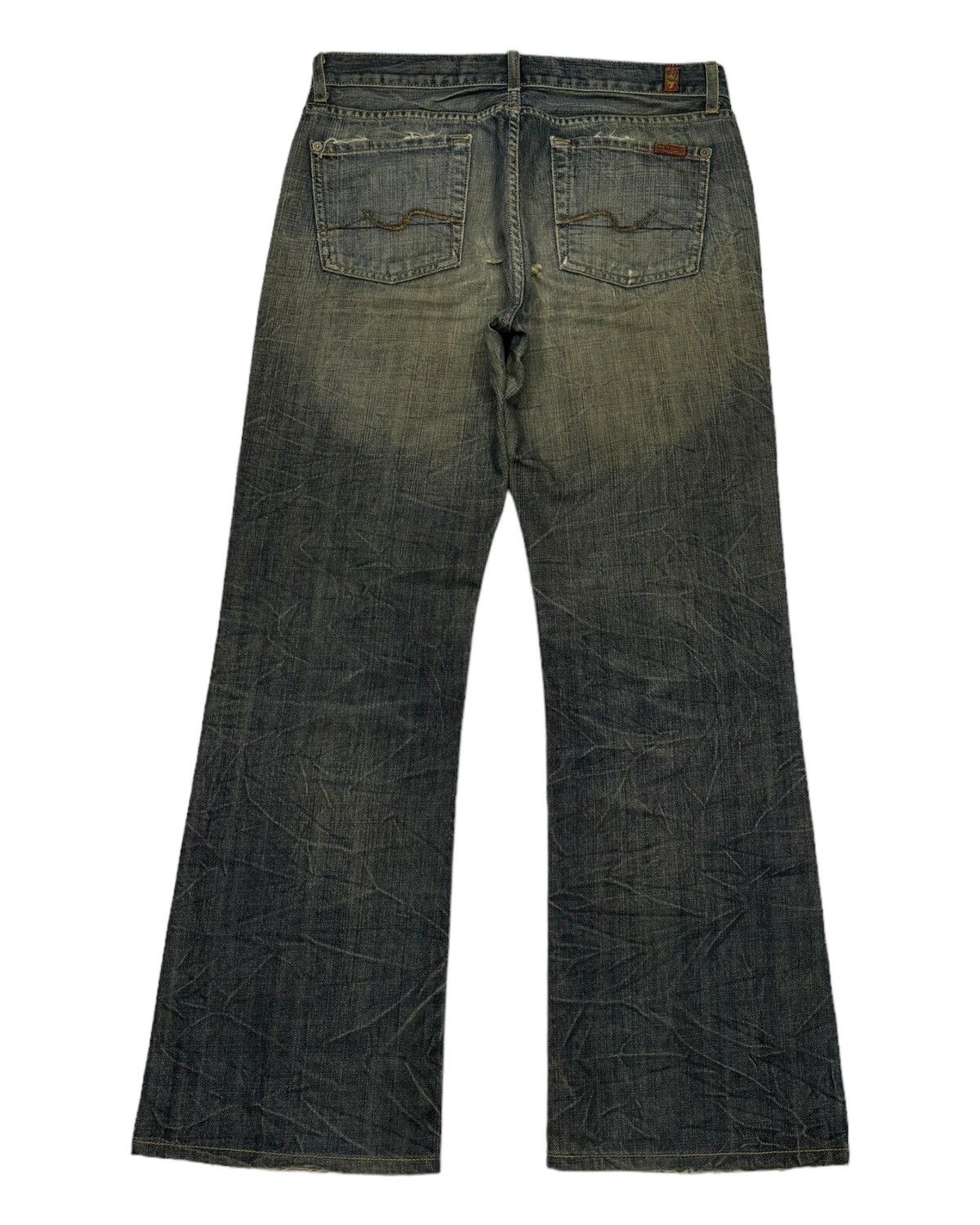 14th Addiction FLARE🔥RUSTY MUD WASH FLARE JEANS 7 FOR ALL MANKIND DENIM Size US 31 - 6 Thumbnail