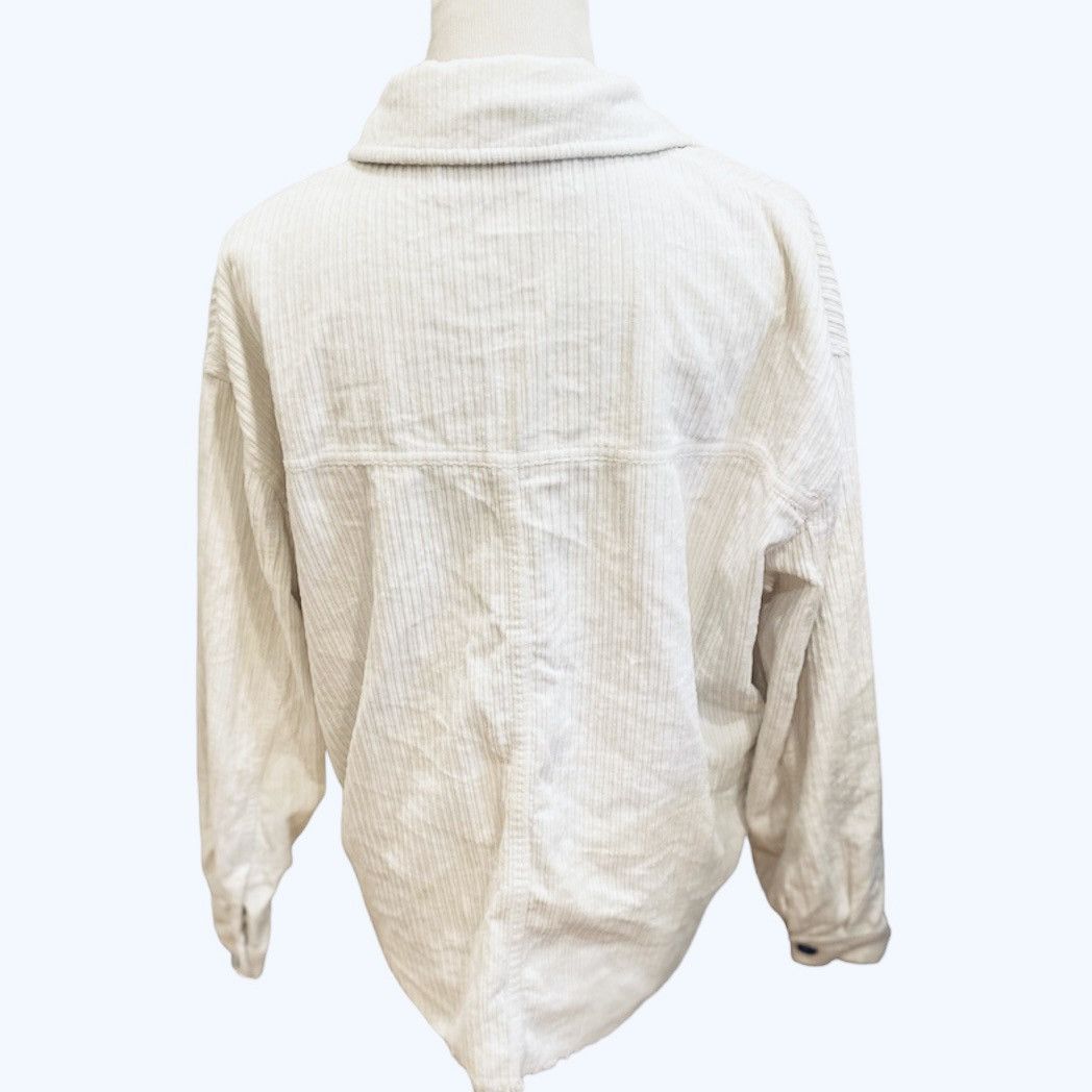 Zara Zara Corduroy Oversized Winter White Shacket Jacket M Size M / US 6-8 / IT 42-44 - 7 Thumbnail