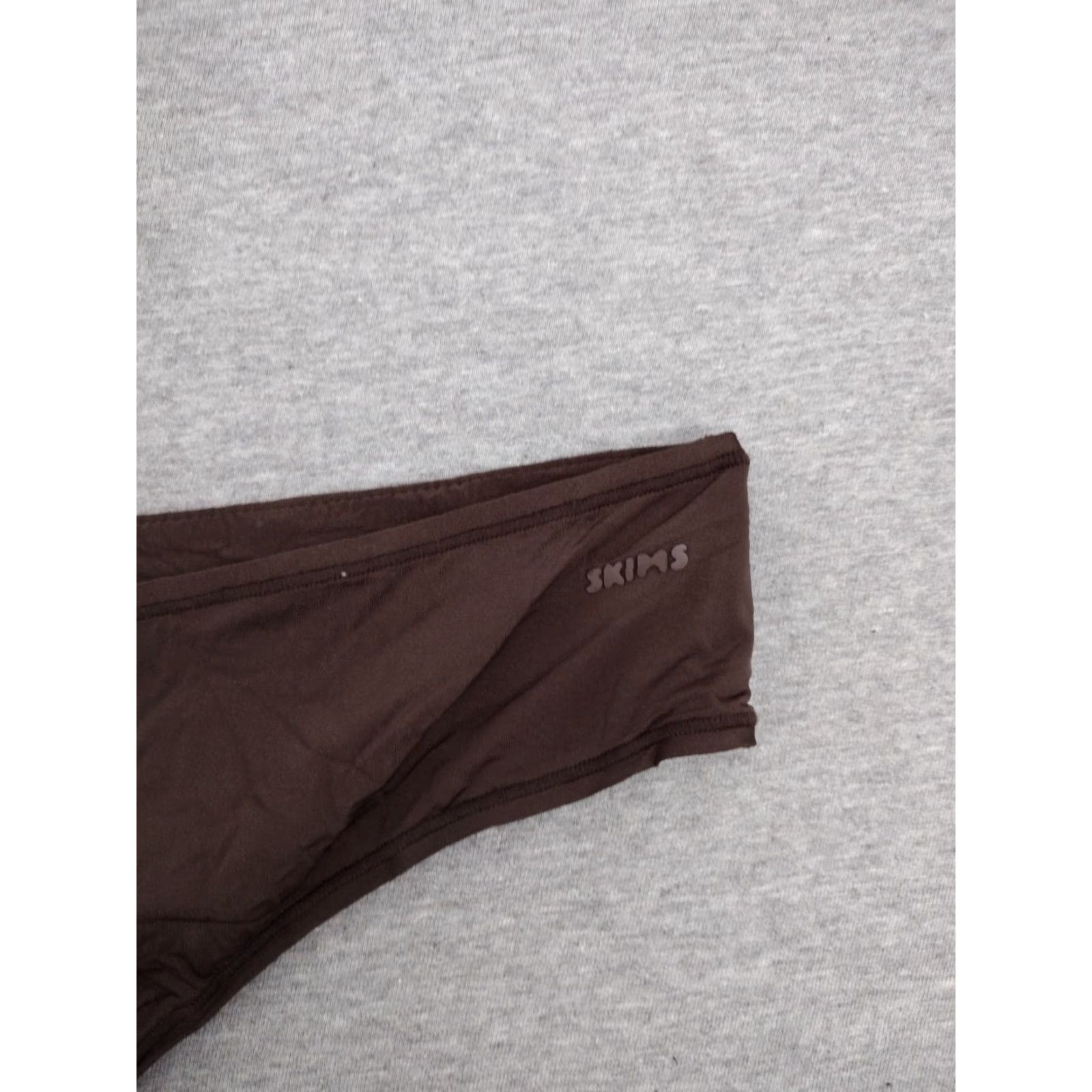 SKIMS SKIMS Panties Thong Women's Body Espresso 3X Plus Size Feminine Opaque Lightweight Stretch | 3X | PN-THG-2867 Size ONE SIZE - 6 Thumbnail