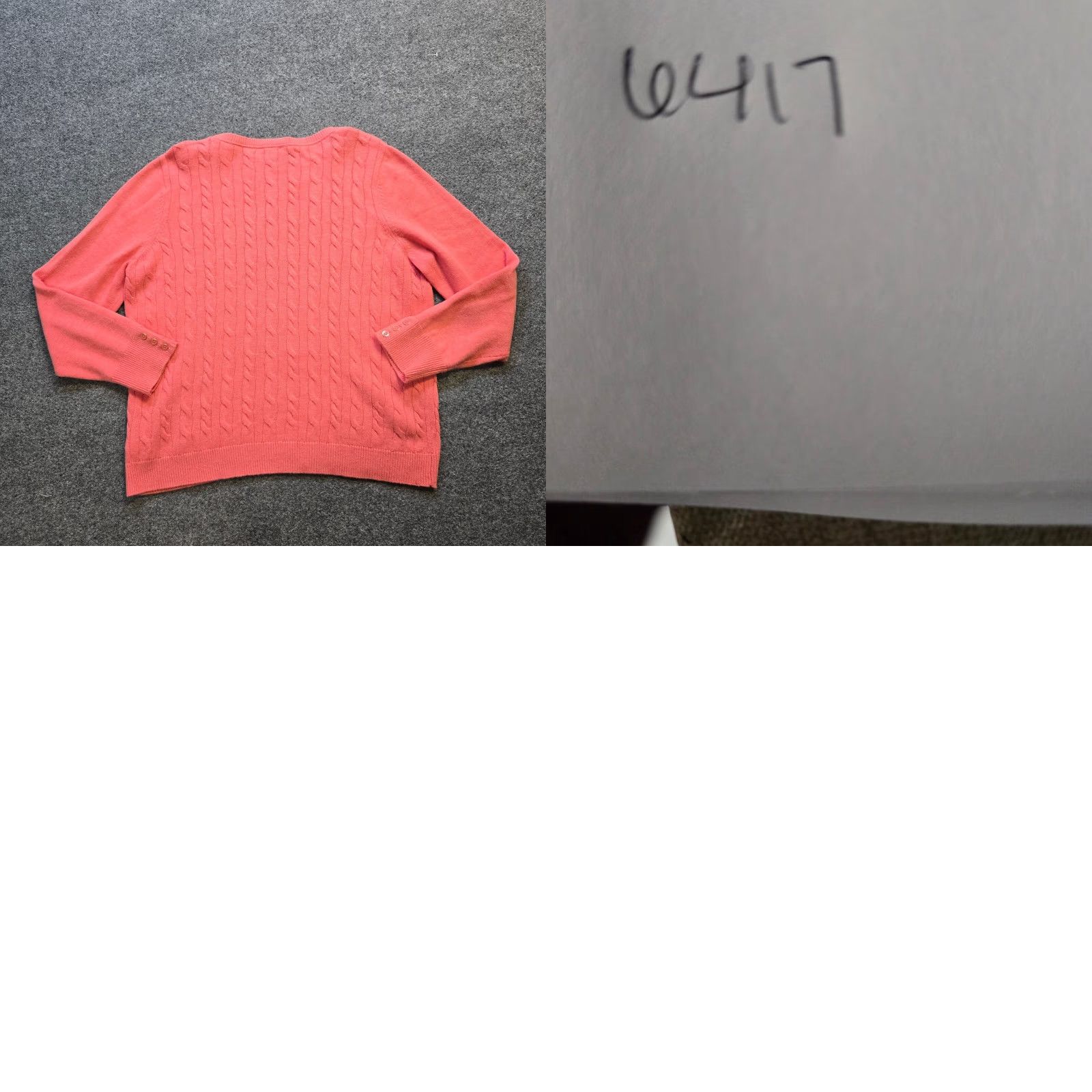 Talbots Talbots Sweater Womens Size XL Orange Pink Cable Knit Lambs Wool Casual Capsule Size XL / US 12-14 / IT 48-50 - 8 Thumbnail