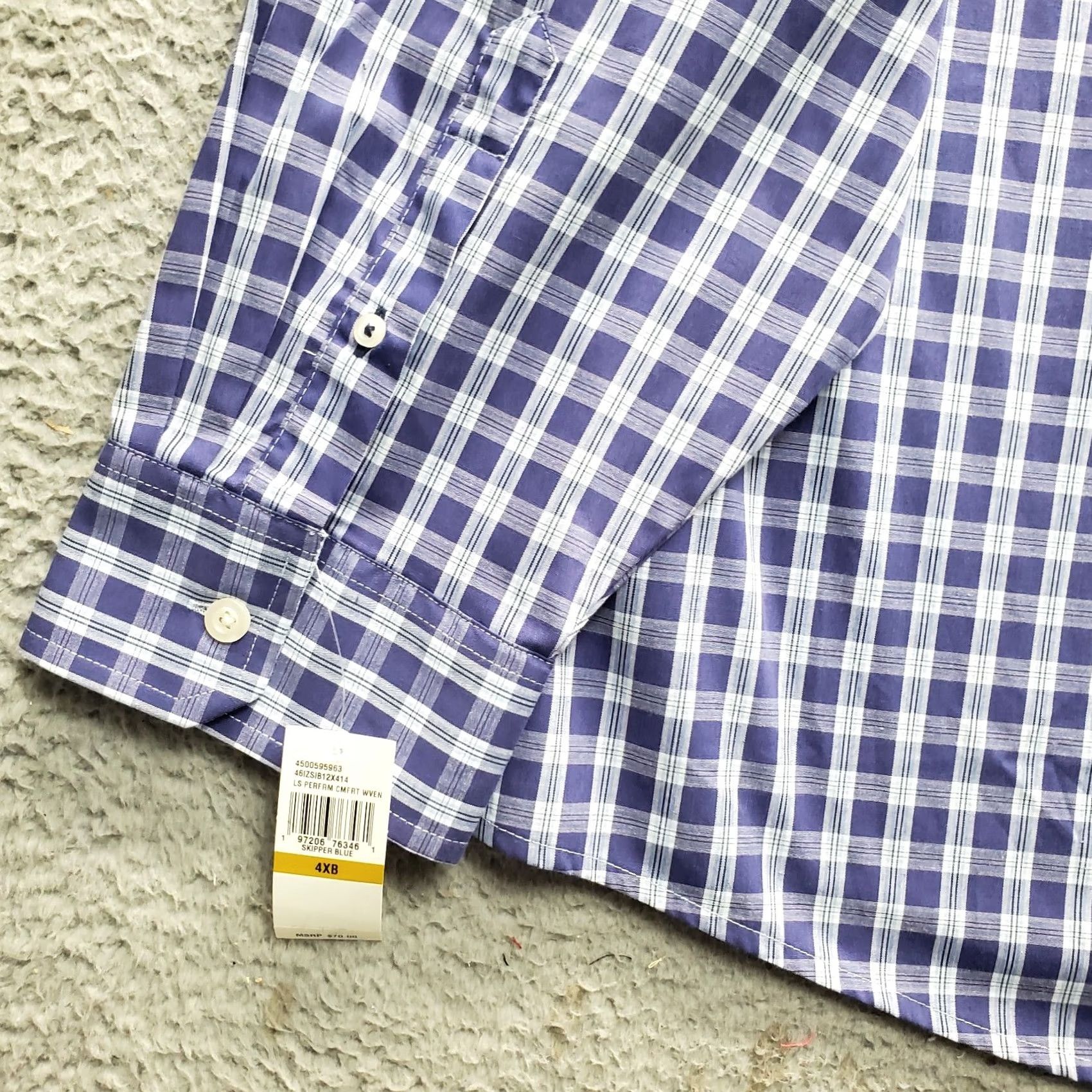 Izod IZOD Mens 4XB Multi Plaid Performance All-Over Stretch Comfort Button Down Shirt Mens Size 4XB Big & Tall Plaid Cotton Casual Outdoor Womens? Size US XXL / EU 58 / 5 - 7 Thumbnail