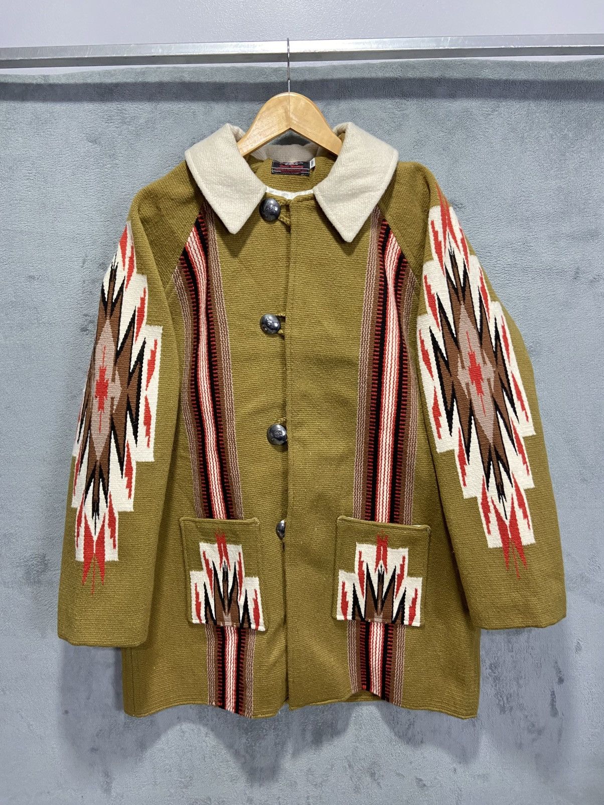 Vintage Chimayo Centinela Traditional Arts wool Coat