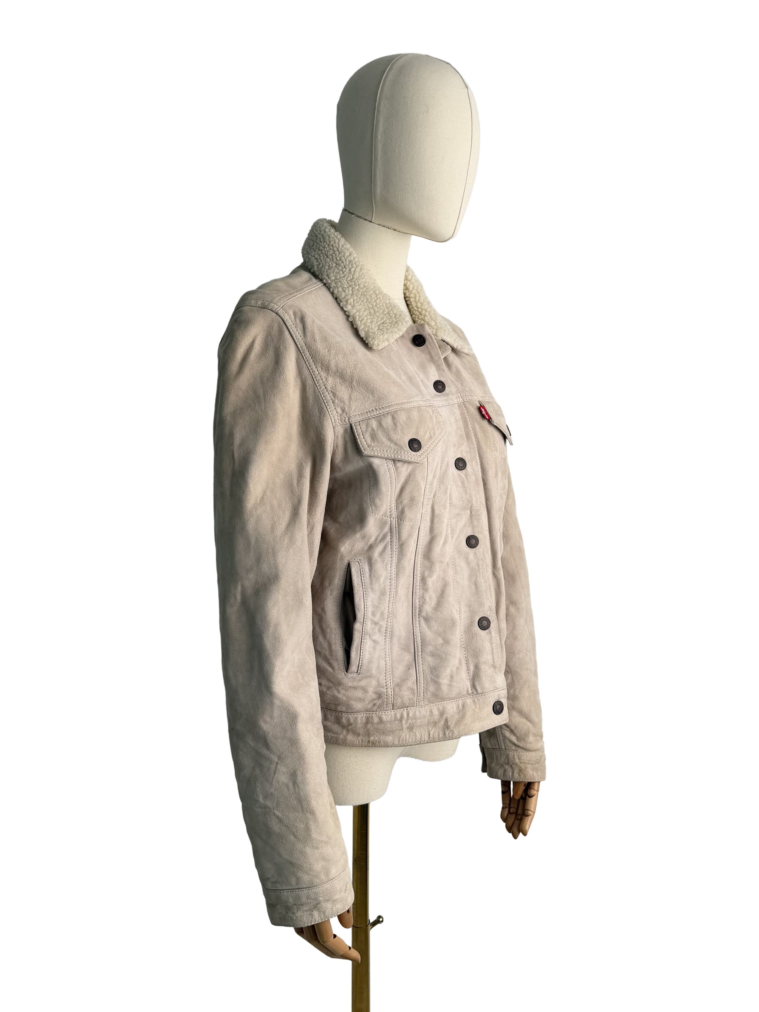 Levi's Levi’s Vintage Suede Sherpa Trucker Jacket Western Coat Size L / US 10 / IT 46 - 1 Thumbnail
