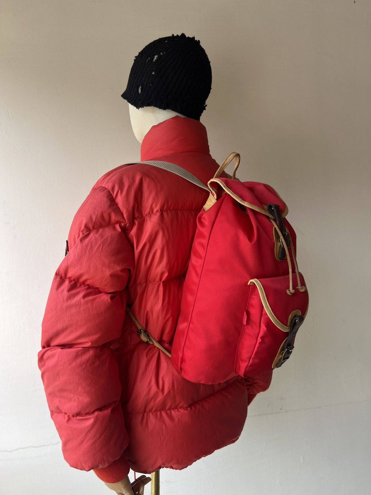 Porter Vintage Porter by Yoshida Red Nylon Leather Backpack Bag Size ONE SIZE - 1 Thumbnail