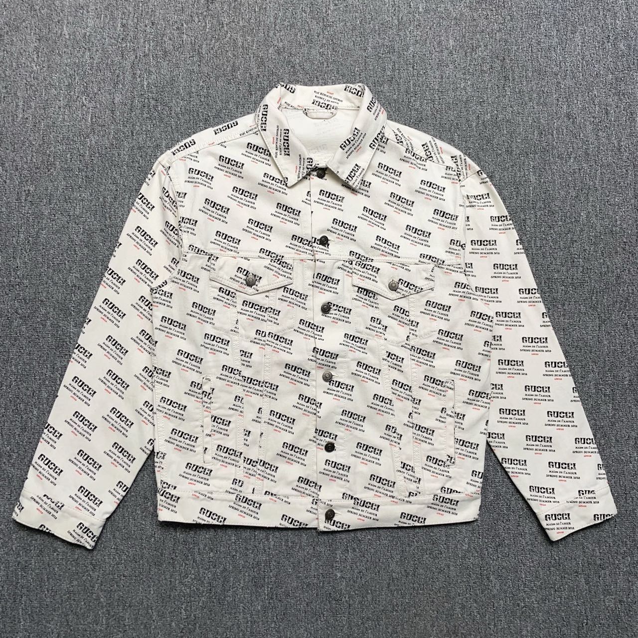 Gucci Gucci Full print black and white color matching denim jacke Size US S / EU 44-46 / 1 - 1 Thumbnail