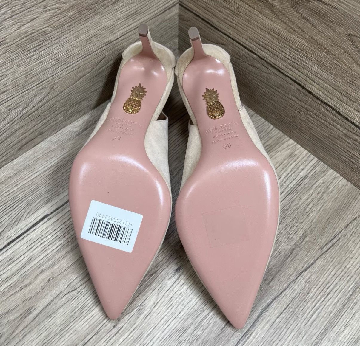 Aquazzura Aquazzura Nude High Heels J41 Size US 6 / IT 36 - 6 Thumbnail
