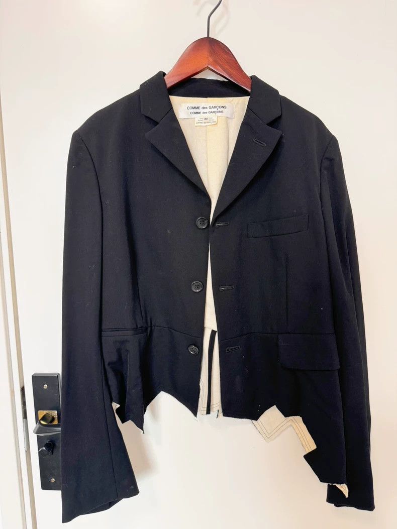 Comme des Garcons Comme Des Garcons Irregular Hem Wool Coat Suit Top Size M / US 6-8 / IT 42-44 - 3 Thumbnail