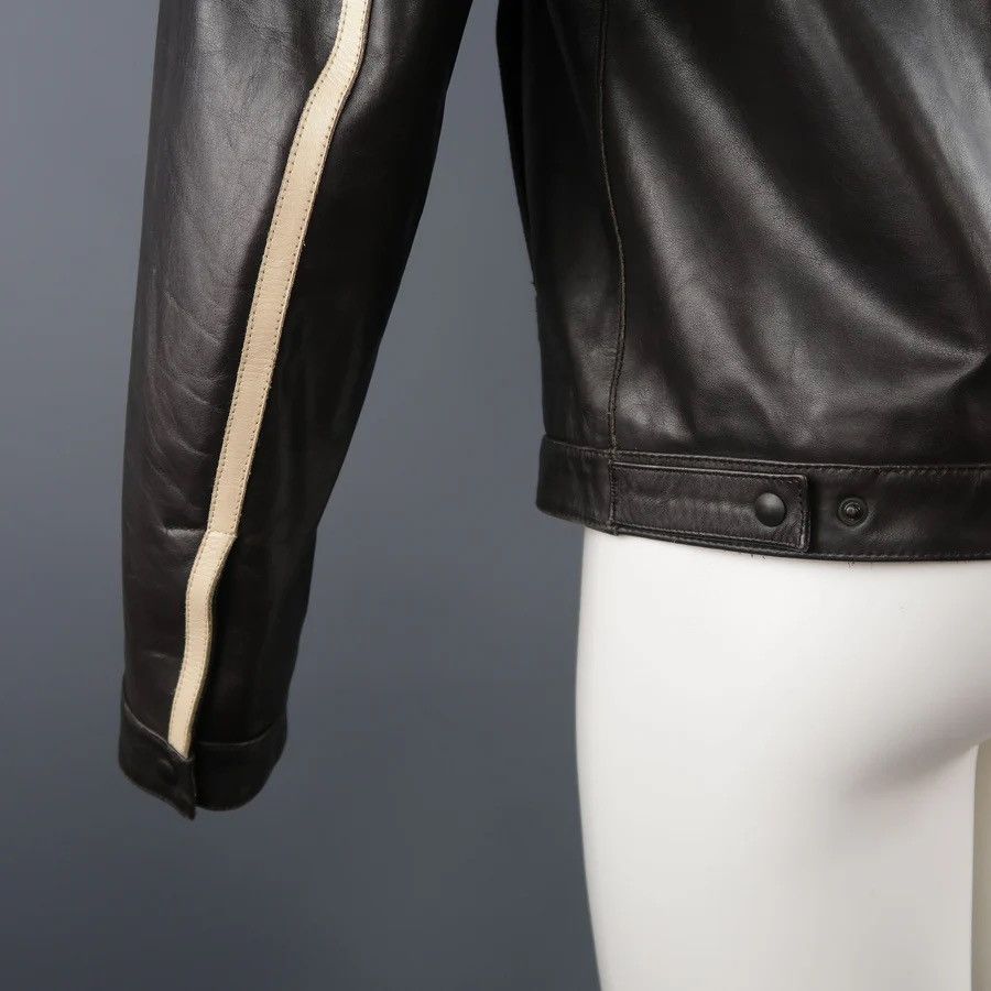 Neil Barrett ‘NEIL BARRETT’ Brown Leather Moto Inspired Jacket Size US L / EU 52-54 / 3 - 14 Thumbnail