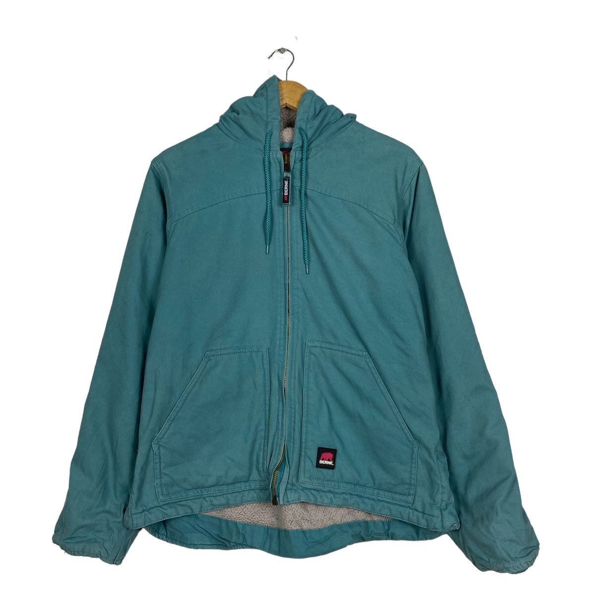 Japanese Brand Berne Fullzip Hoodies Jacket Sherpa Lining Size US M / EU 48-50 / 2 - 1 Thumbnail