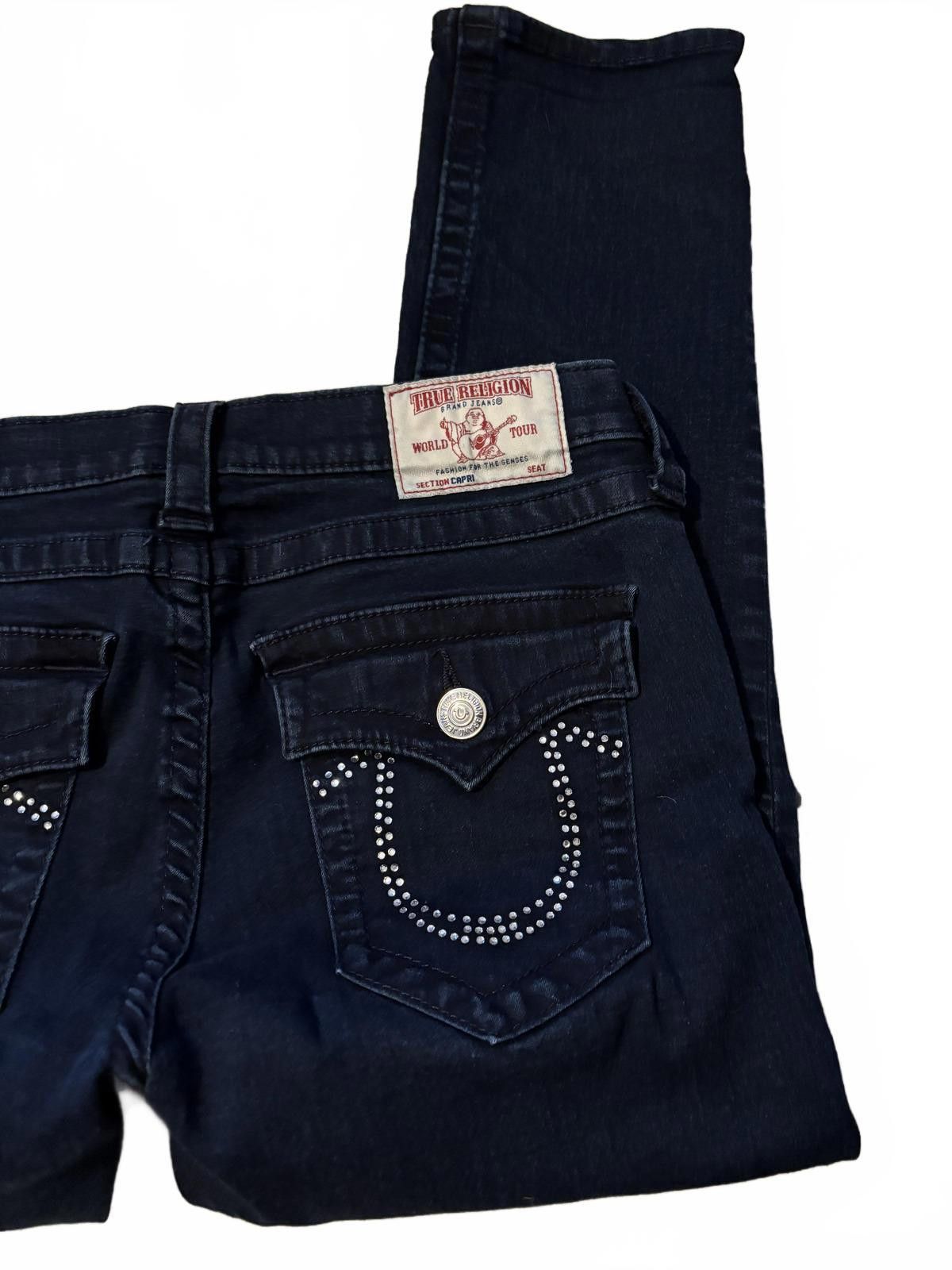 True Religion Vintage/Y2K True Religion Women's Jeans with Rhinestones Size 31" - 5 Thumbnail