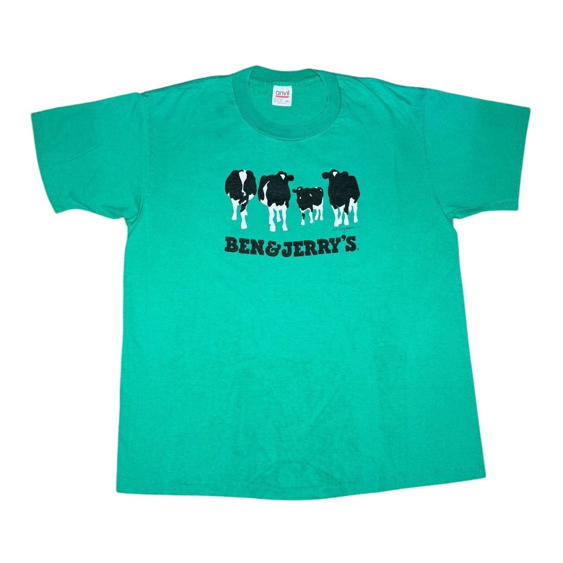 Anvil × Vintage Vintage 90s Ben & Jerry's Ice Cream Vermonts Finest T-Shirt Size US XL / EU 56 / 4 - 1 Thumbnail