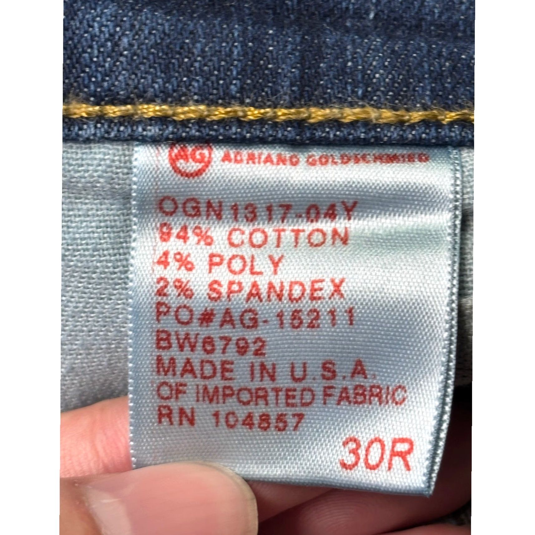Vintage AG Adriano Goldschmied Ballad Slim Boot Jeans Blue 31 Inseam 32 USA Womens Vintage? No Size 24" / US 00 / IT 34 - 7 Thumbnail