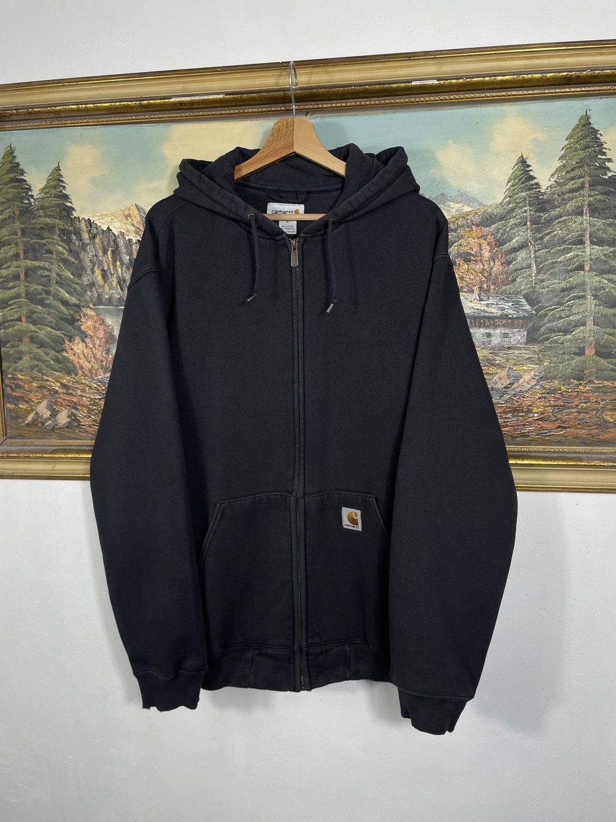 Carhartt × Vintage Carhartt Retro 00s Sweatshirt Jacket Skate Distressed Rap Size US L / EU 52-54 / 3 - 2 Thumbnail