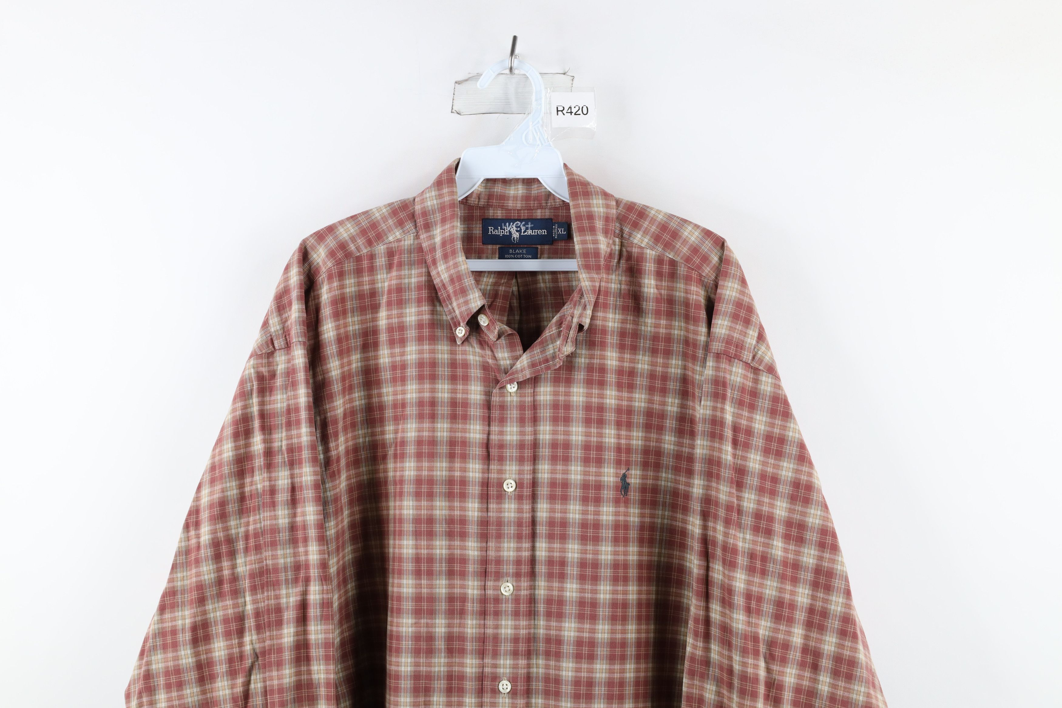 Polo Ralph Lauren Vintage 90s Ralph Lauren Collared Button Down Shirt Plaid Size US XL / EU 56 / 4 - 2 Thumbnail