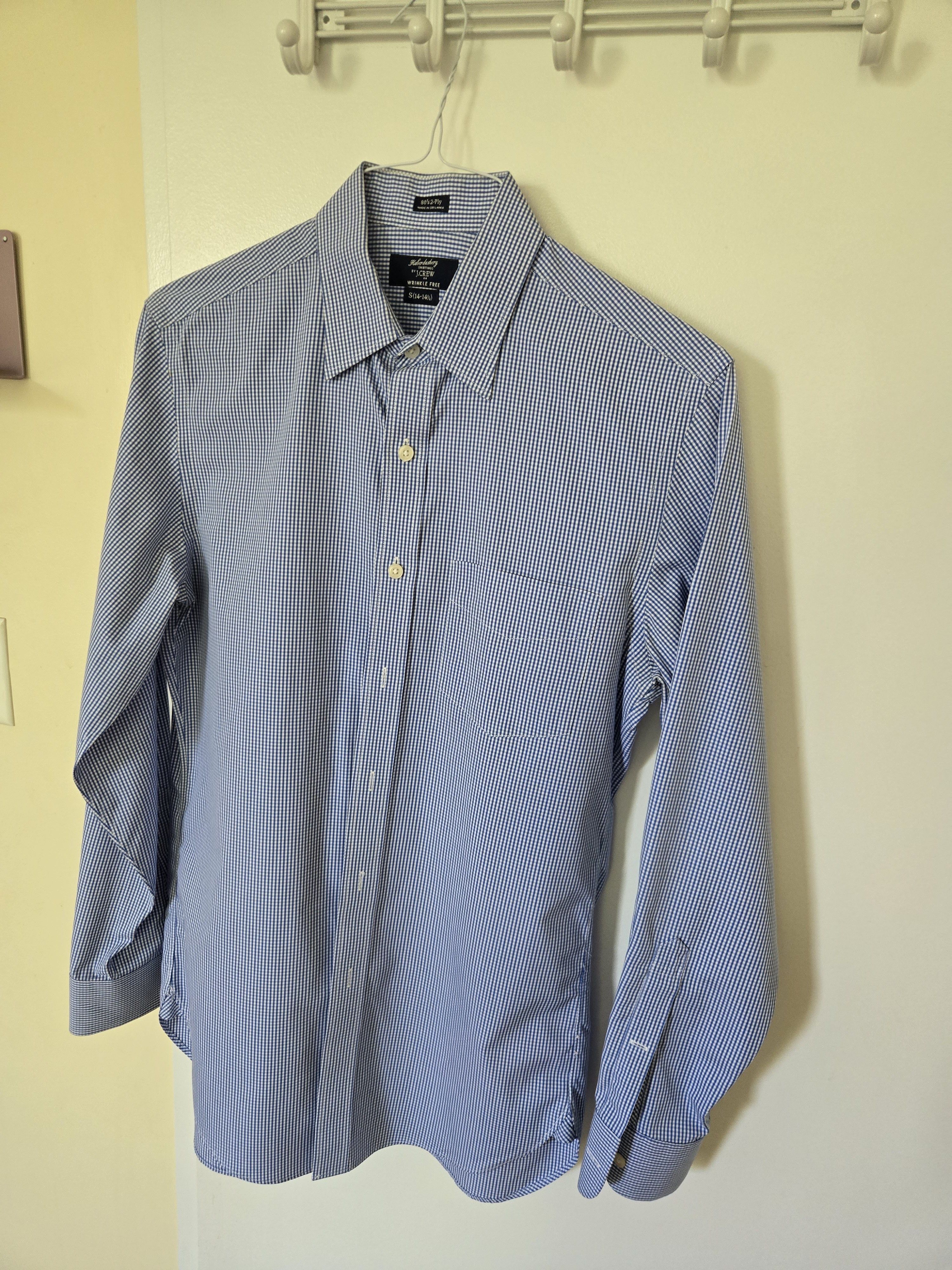 J.Crew J.Crew Blue Checkered Dress Shirt (Size Small) Size US S / EU 44-46 / 1 - 2 Thumbnail