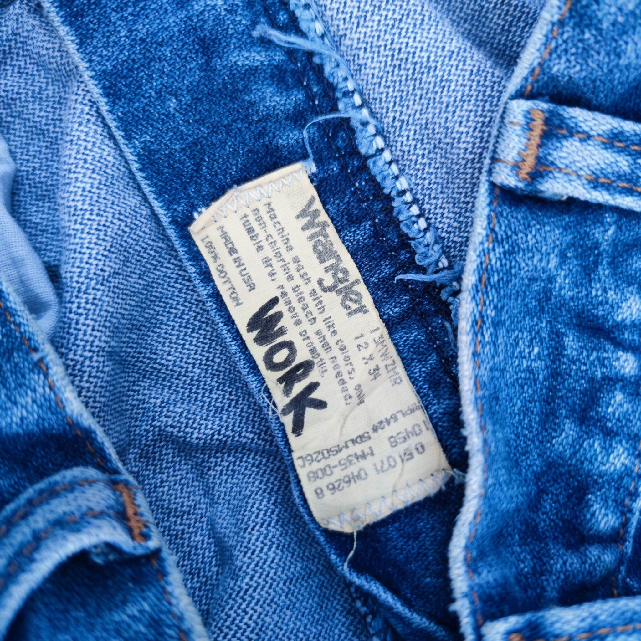 Vintage × Wrangler Wrangler Blue Denim Jeans Straight Leg Made in USA 26 x 32.5 Size US 26 / EU 42 - 3 Thumbnail