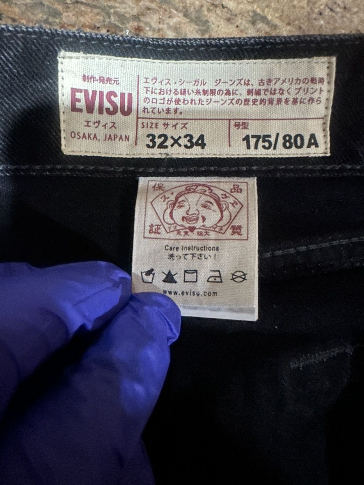 Evisu EVISU Black Daicock Seagull Jeans Size US 32 / EU 48 - 6 Thumbnail