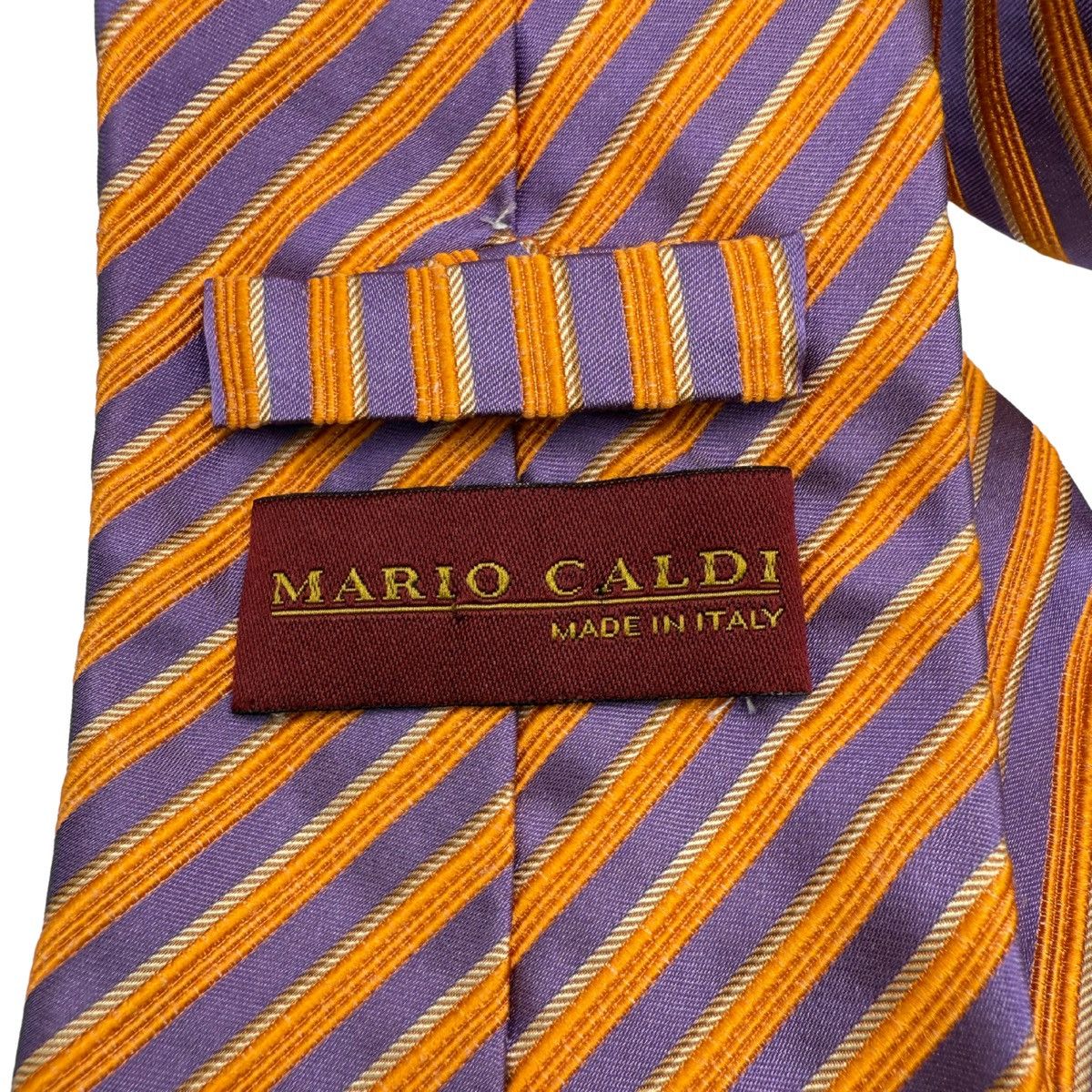 Other Mario Caldi Silk Tie, Orange/Purple, Made in Italy, Like New Size ONE SIZE - 4 Thumbnail